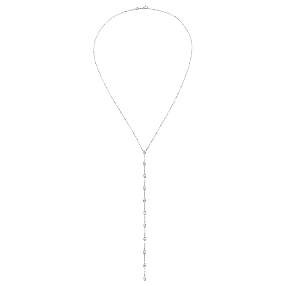 11 STONE PEAR DIAMOND LARIAT