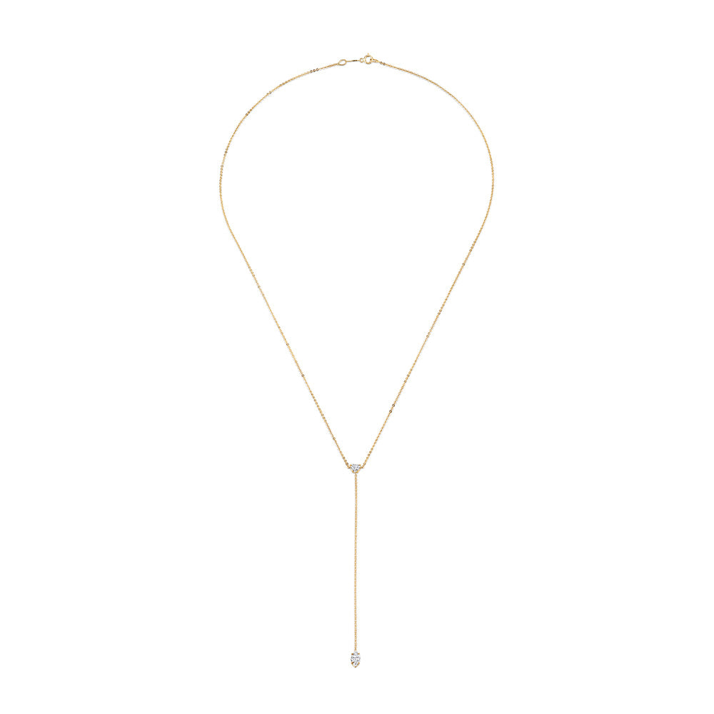 HEART AND MARQUISE DIAMOND LARIAT
