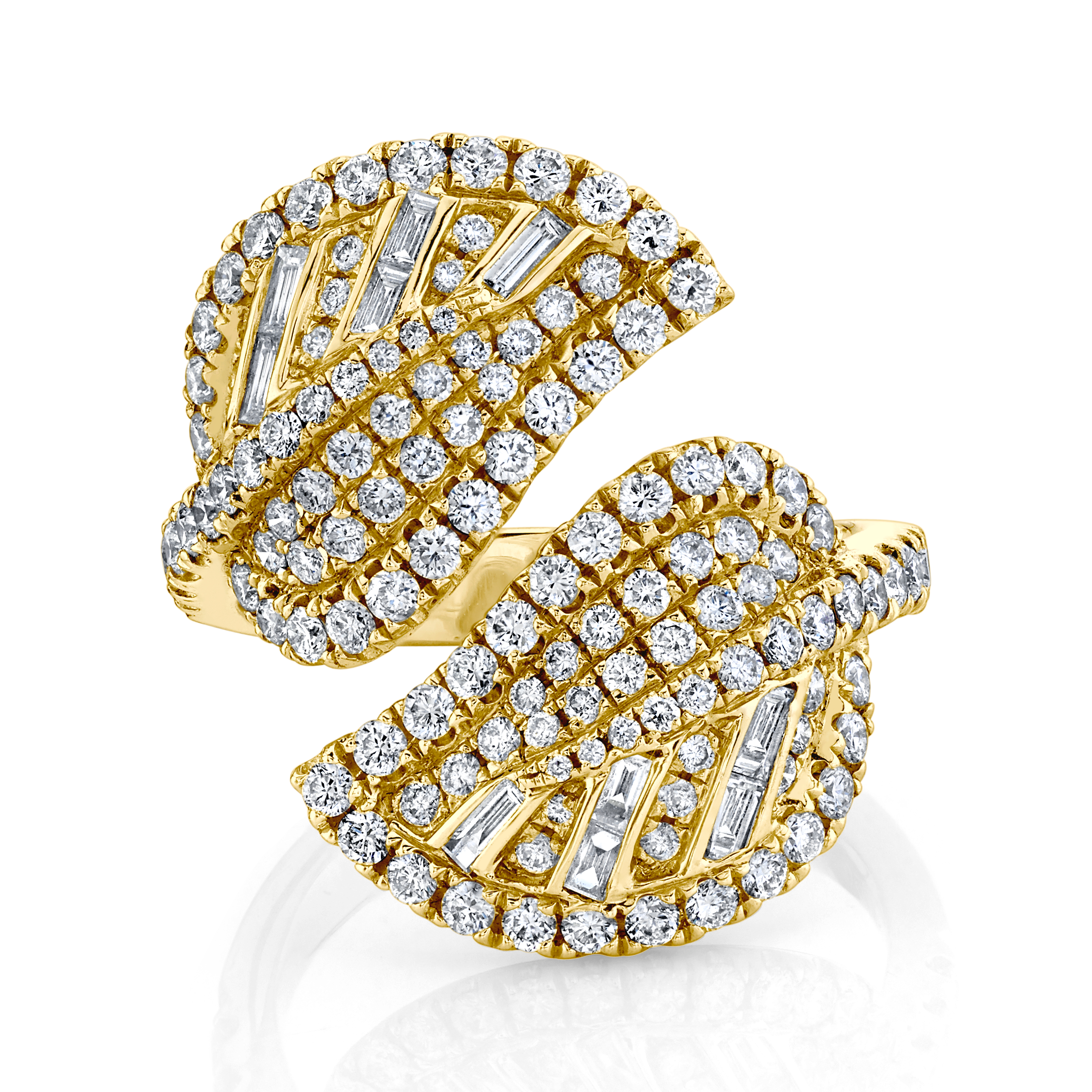 DIAMOND CLUSTER LEAF RING