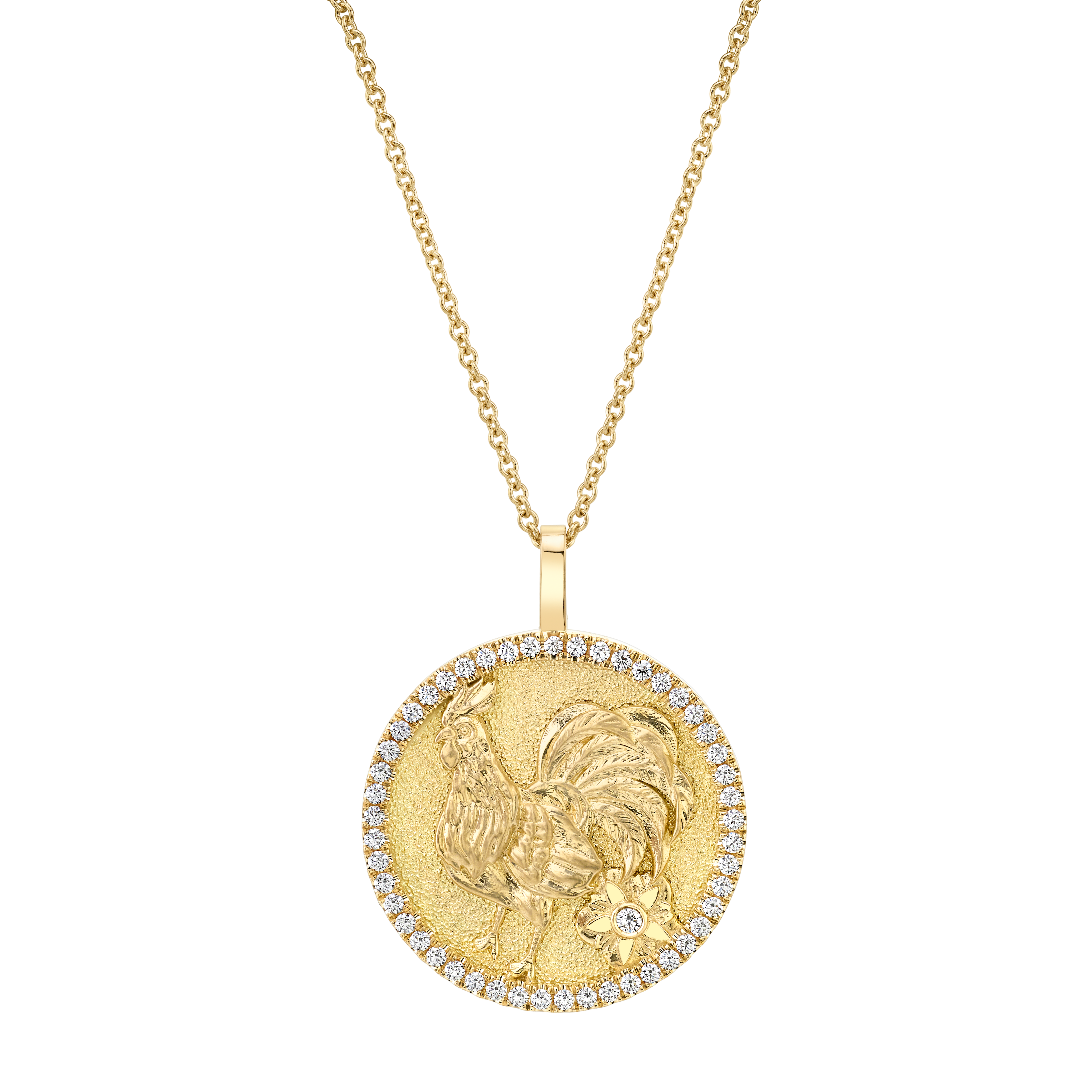LUCKY DIAMOND ROOSTER TALISMAN