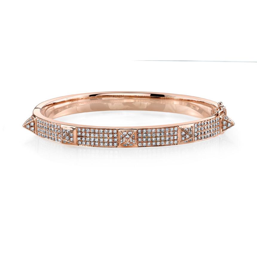 OVAL DIAMOND BRACELET WITH DIAMOND SPIKES