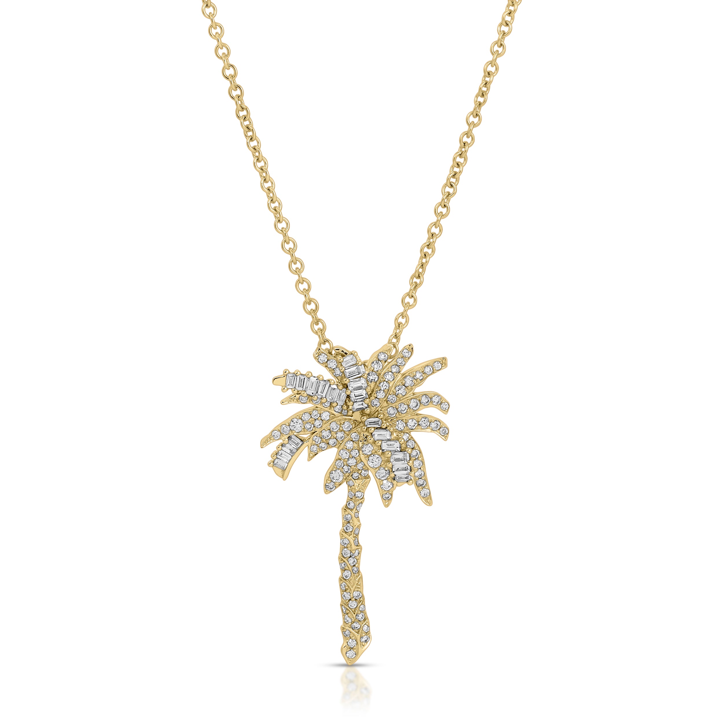 DIAMOND PALM TREE PENDANT