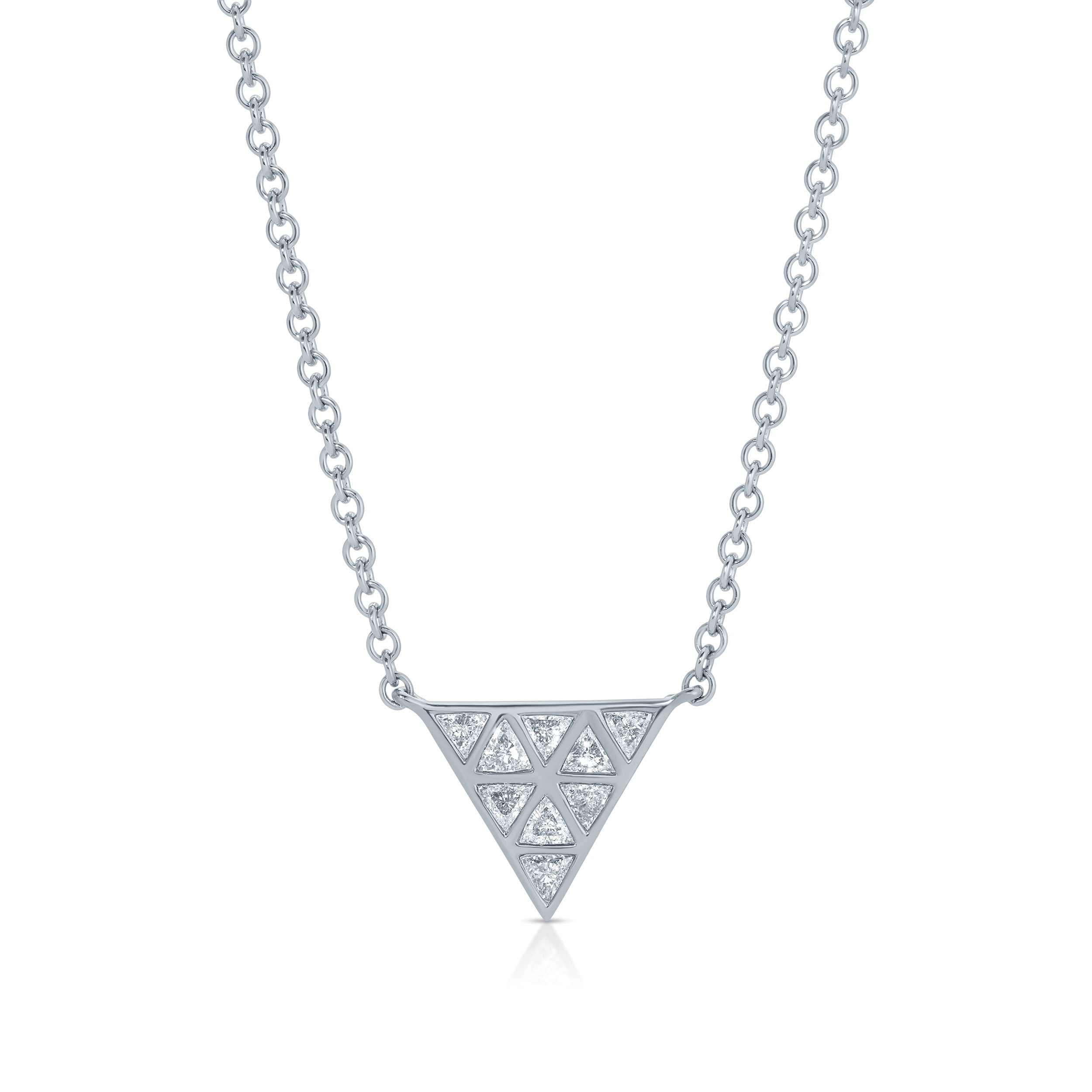 SMALL BEZELED TRILLION PENDANT 3 SMALL BEZELED TRILLION PENDANT