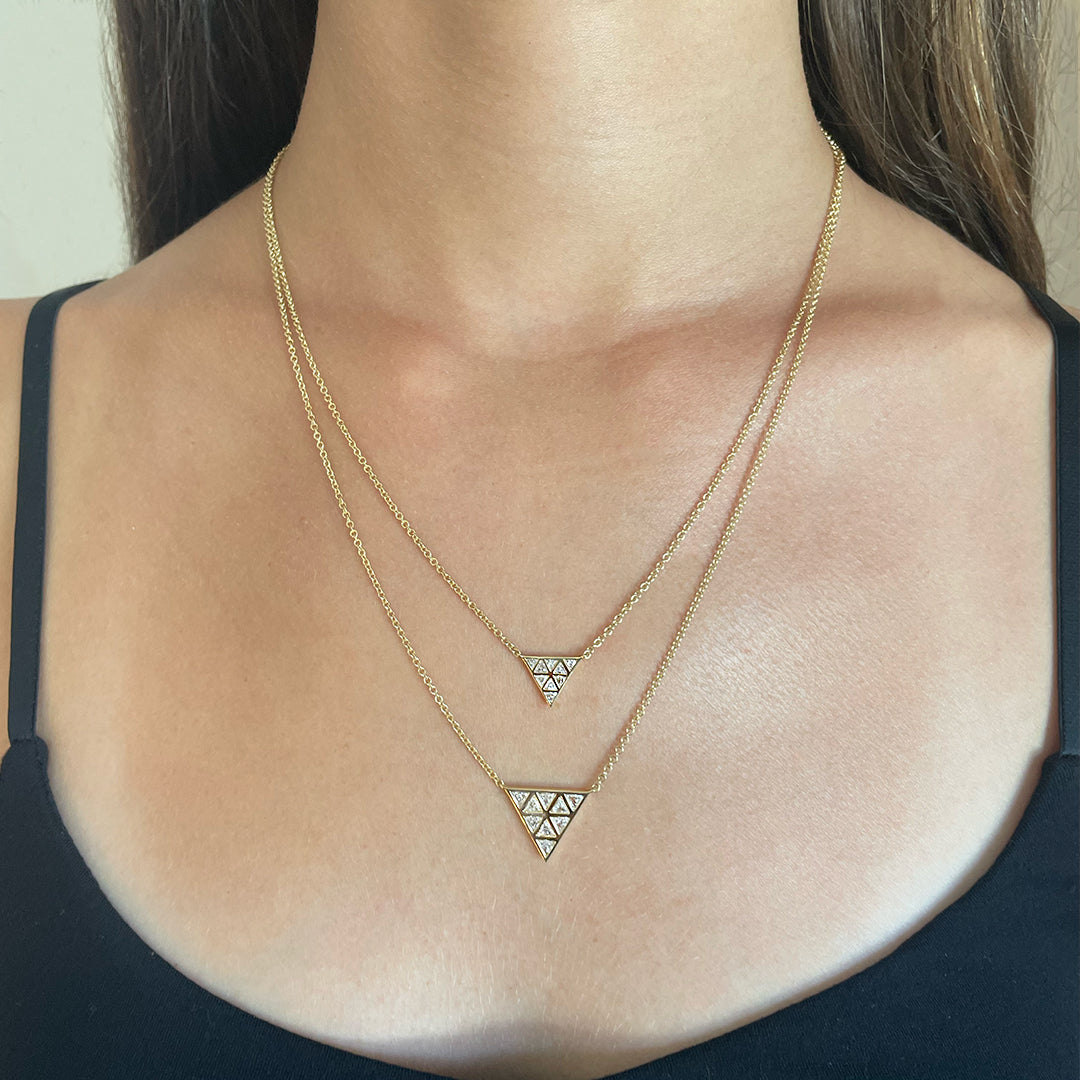 SMALL BEZELED TRILLION PENDANT 5 SMALL BEZELED TRILLION PENDANT