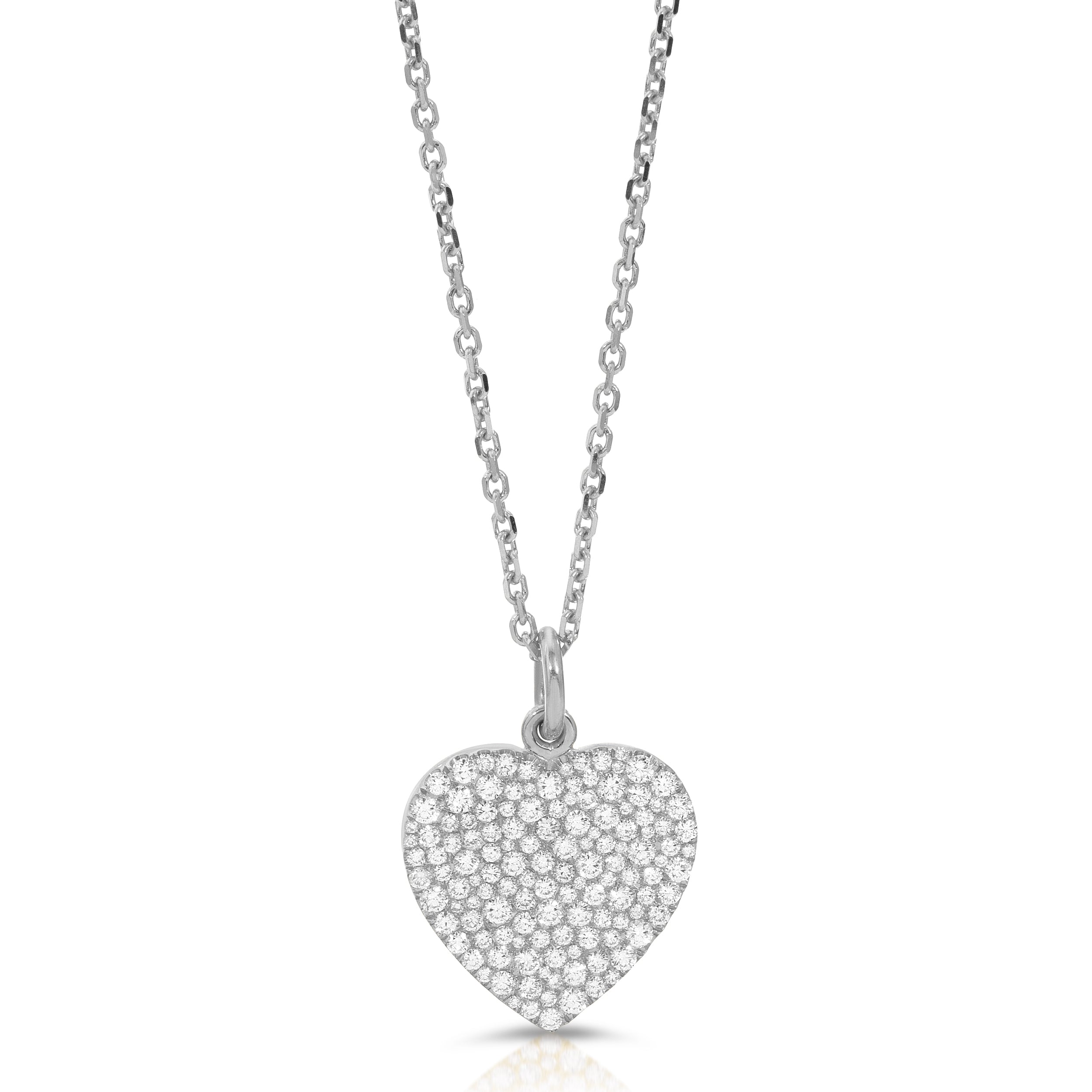 SMALL PEBBLE DIAMOND HEART PENDANT