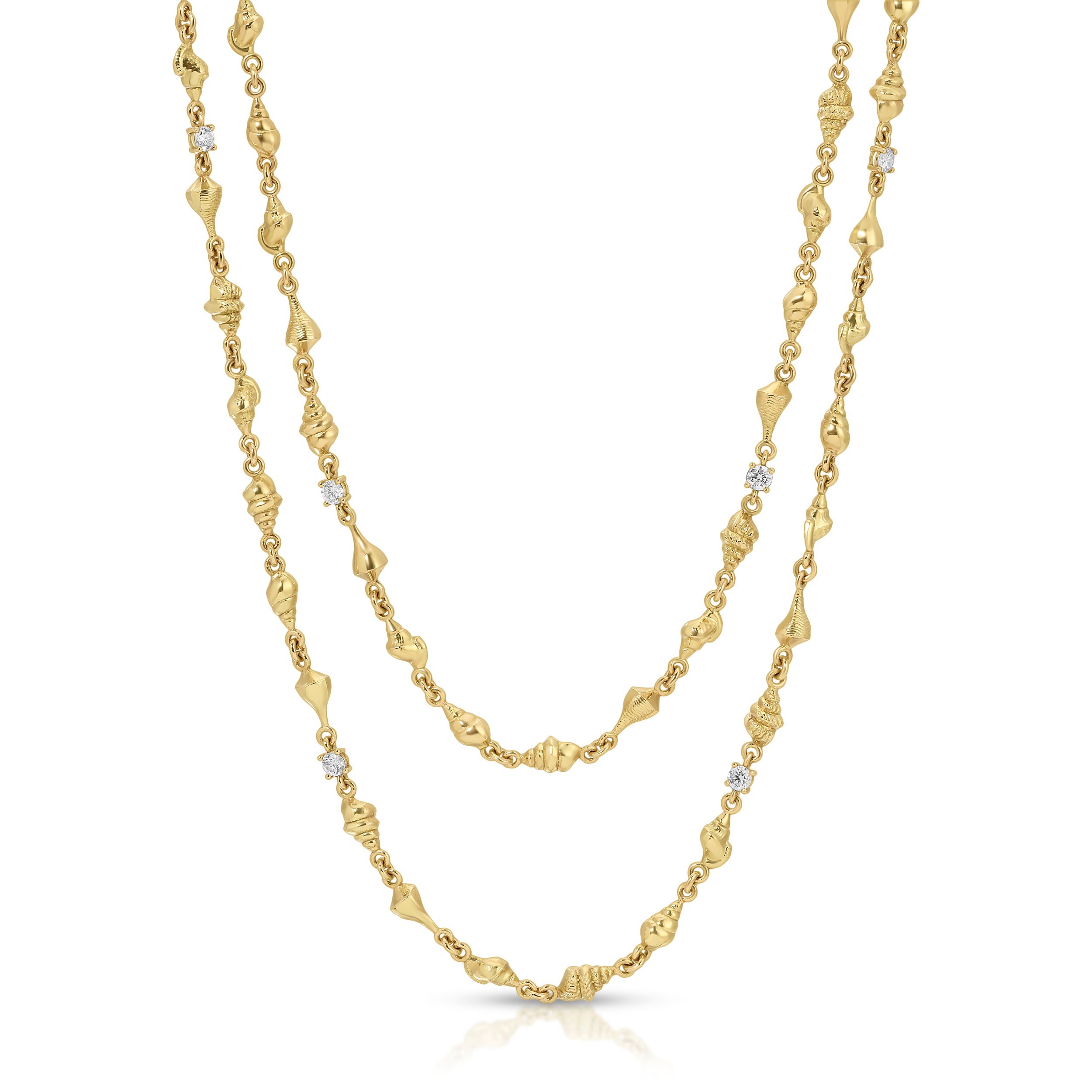 SHELL BY THE YARD DIAMOND NECKLACE