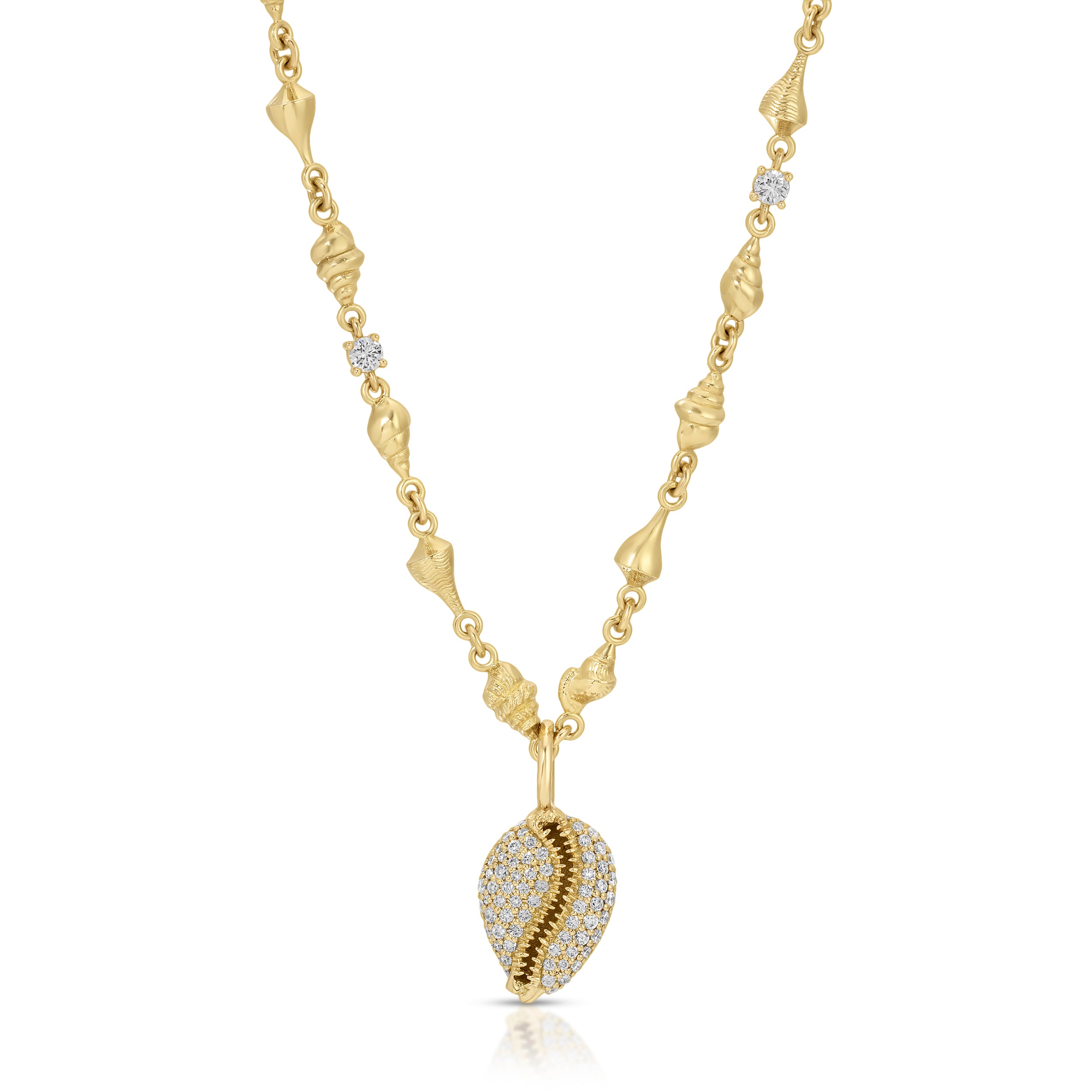 DIAMOND PUKA SHELL PENDANT