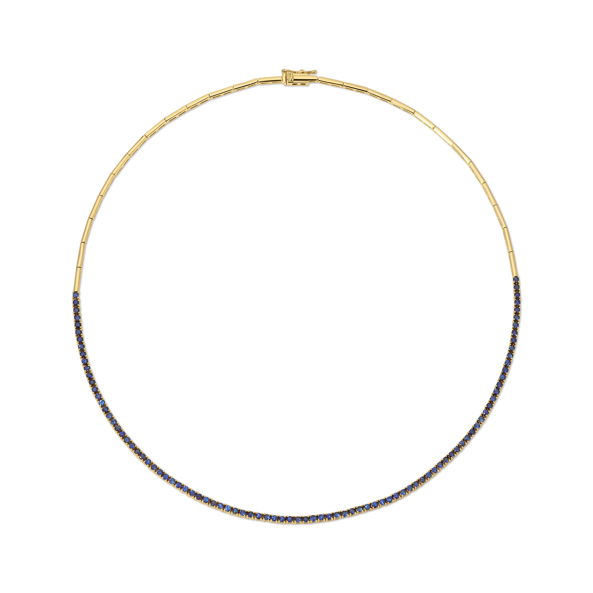 AUDREY BLUE SAPPHIRE BAR LINK CHOKER