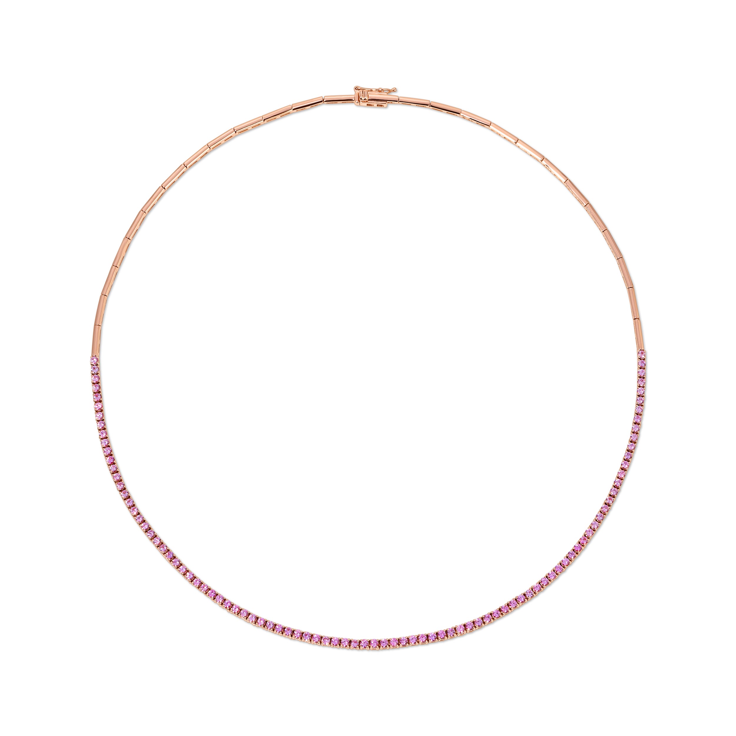 AUDREY PINK SAPPHIRE BAR LINK CHOKER