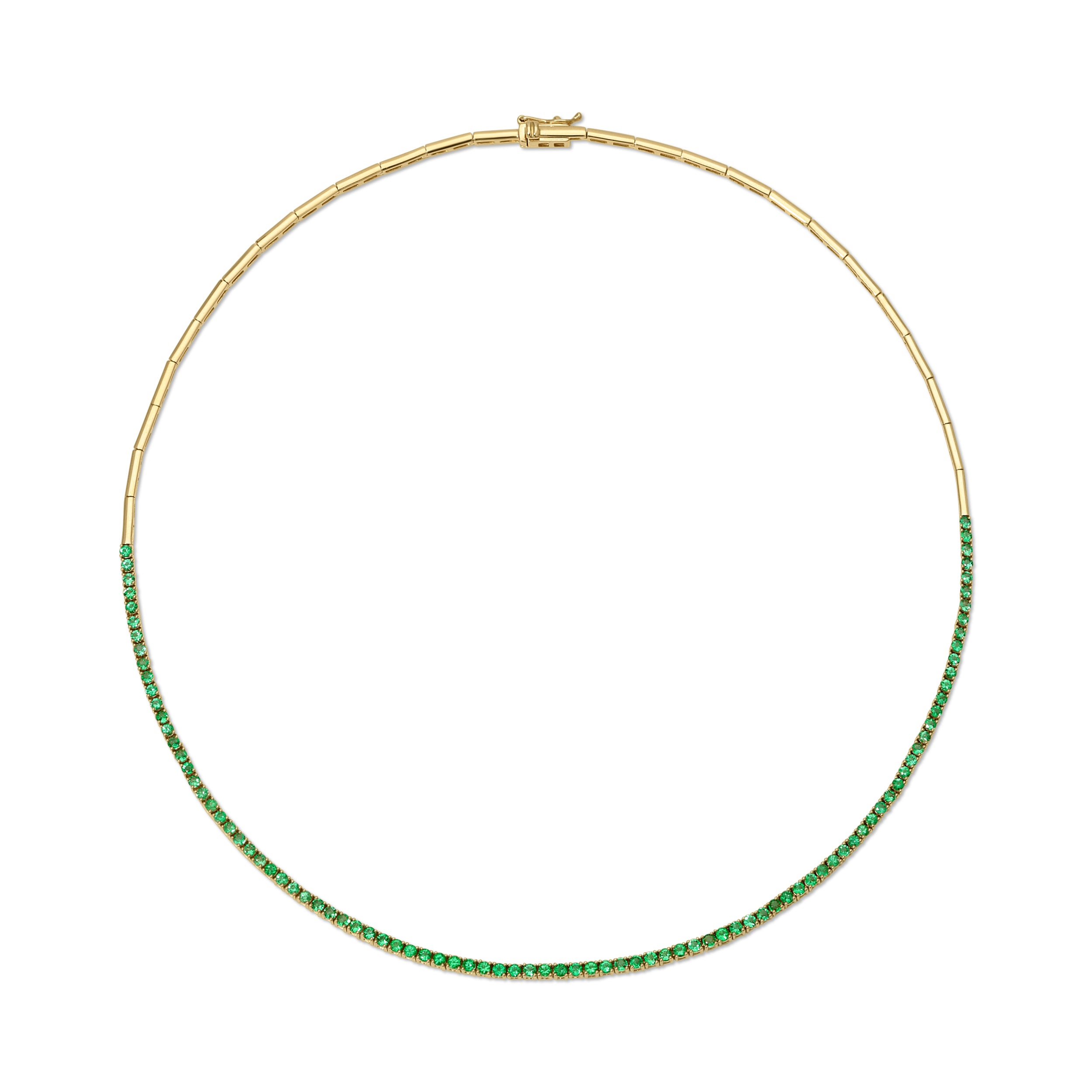 AUDREY EMERALD BAR LINK CHOKER