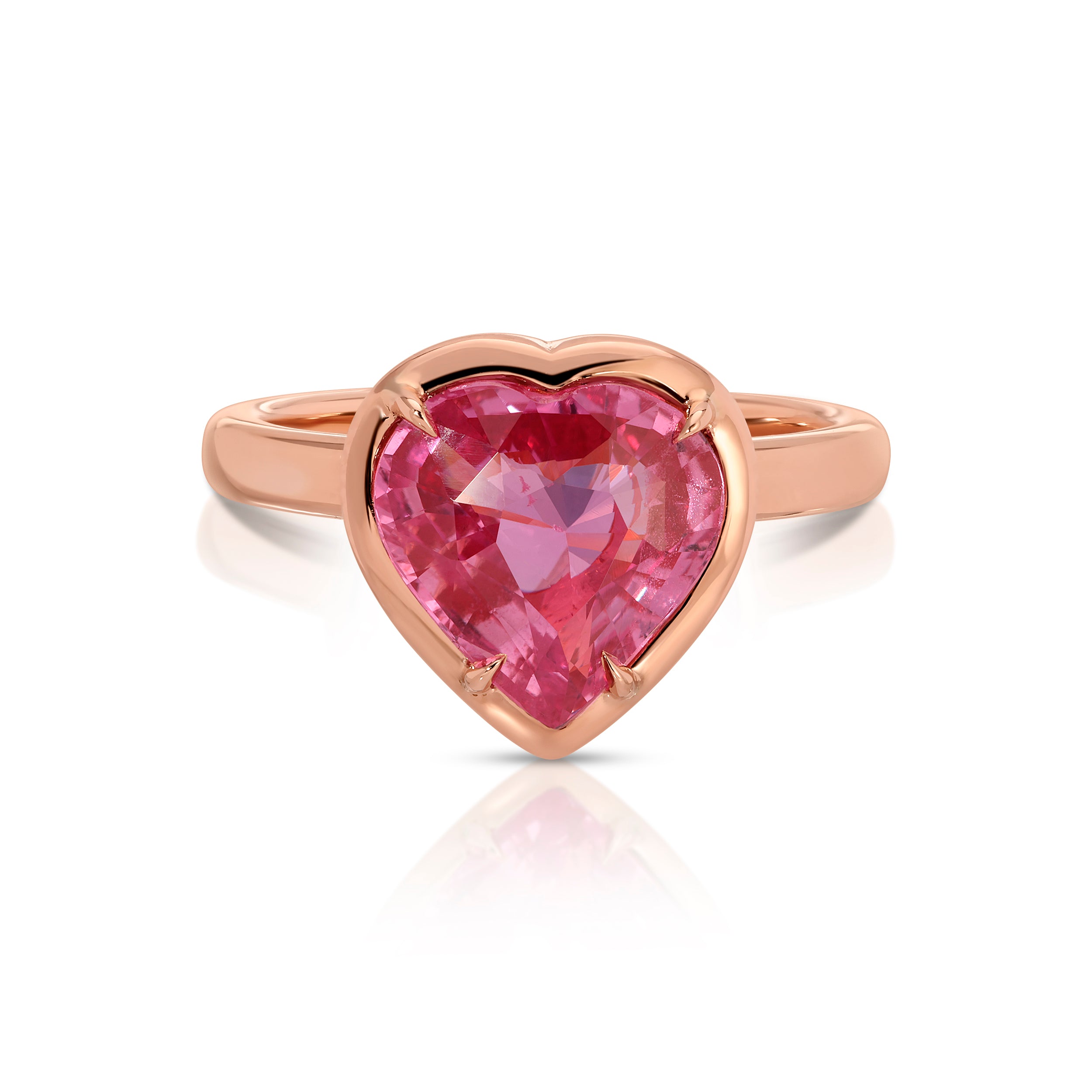 HEART SHAPED PINK SAPPHIRE RING