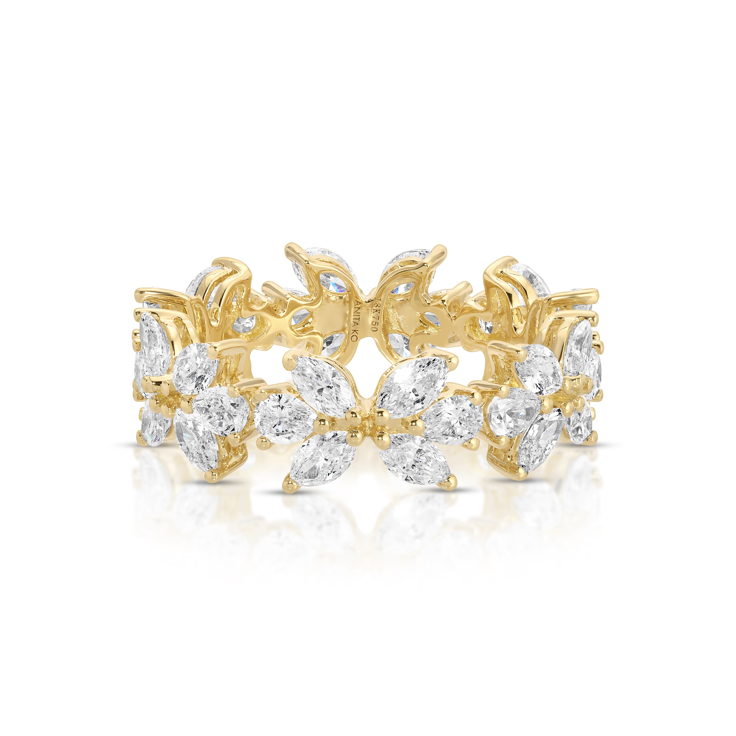 DOUBLE LOTUS DIAMOND RING