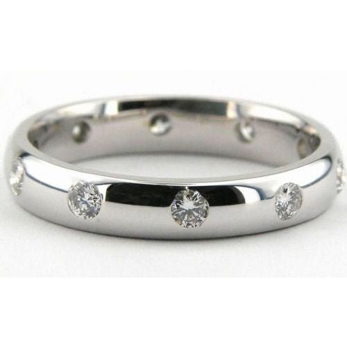 14K White Gold Mens and Womens Diamond Wedding Ring
