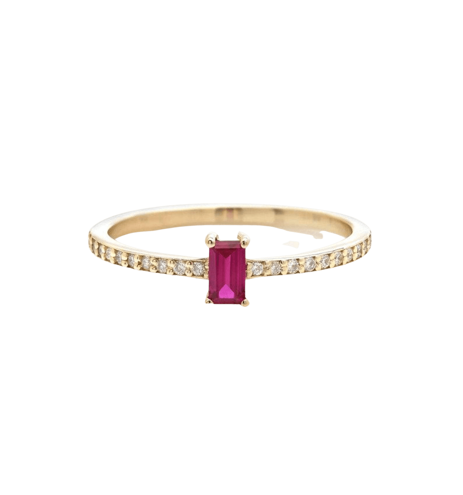 14K Gold Ruby and Diamond Eternity Wedding Ring 5 14K Gold Ruby and Diamond Eternity Wedding Ring