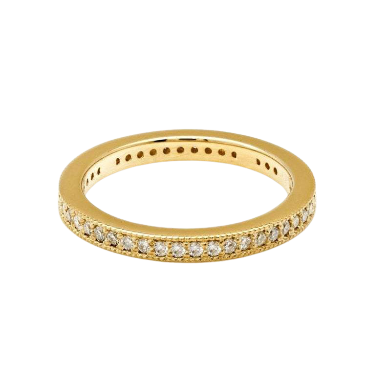14K Yellow Gold Full Eternity Diamond Wedding Bands 6 14K Yellow Gold Full Eternity Diamond Wedding Bands