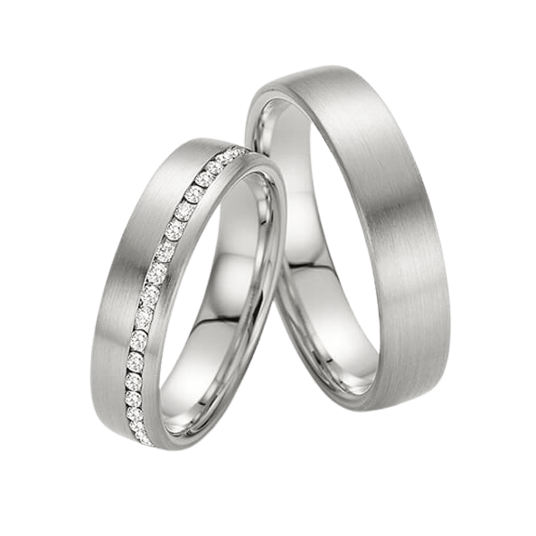 His and Hers Platinum Diamond Eternity Wedding Bands