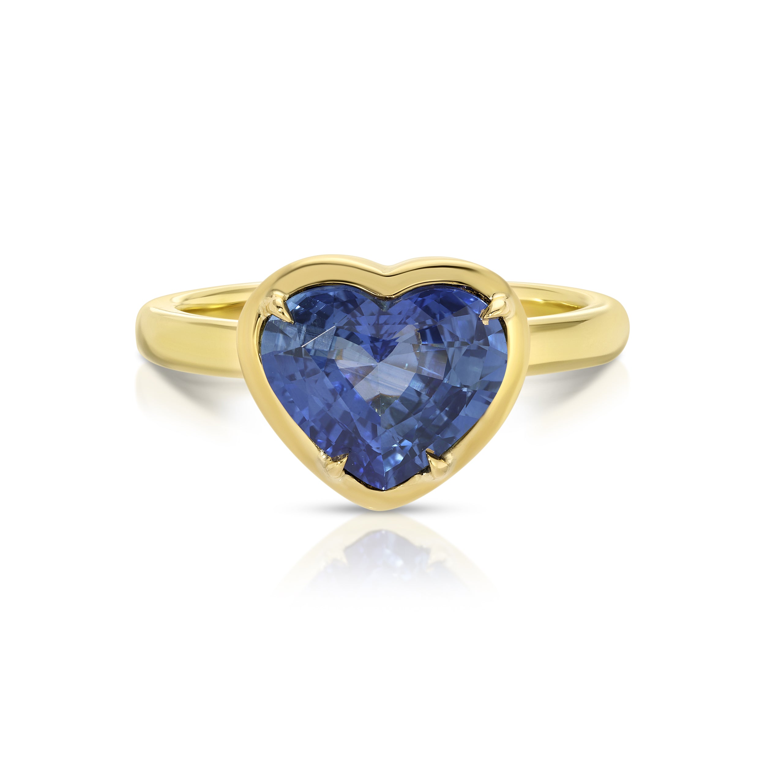 HEART SHAPED BLUE SAPPHIRE RING