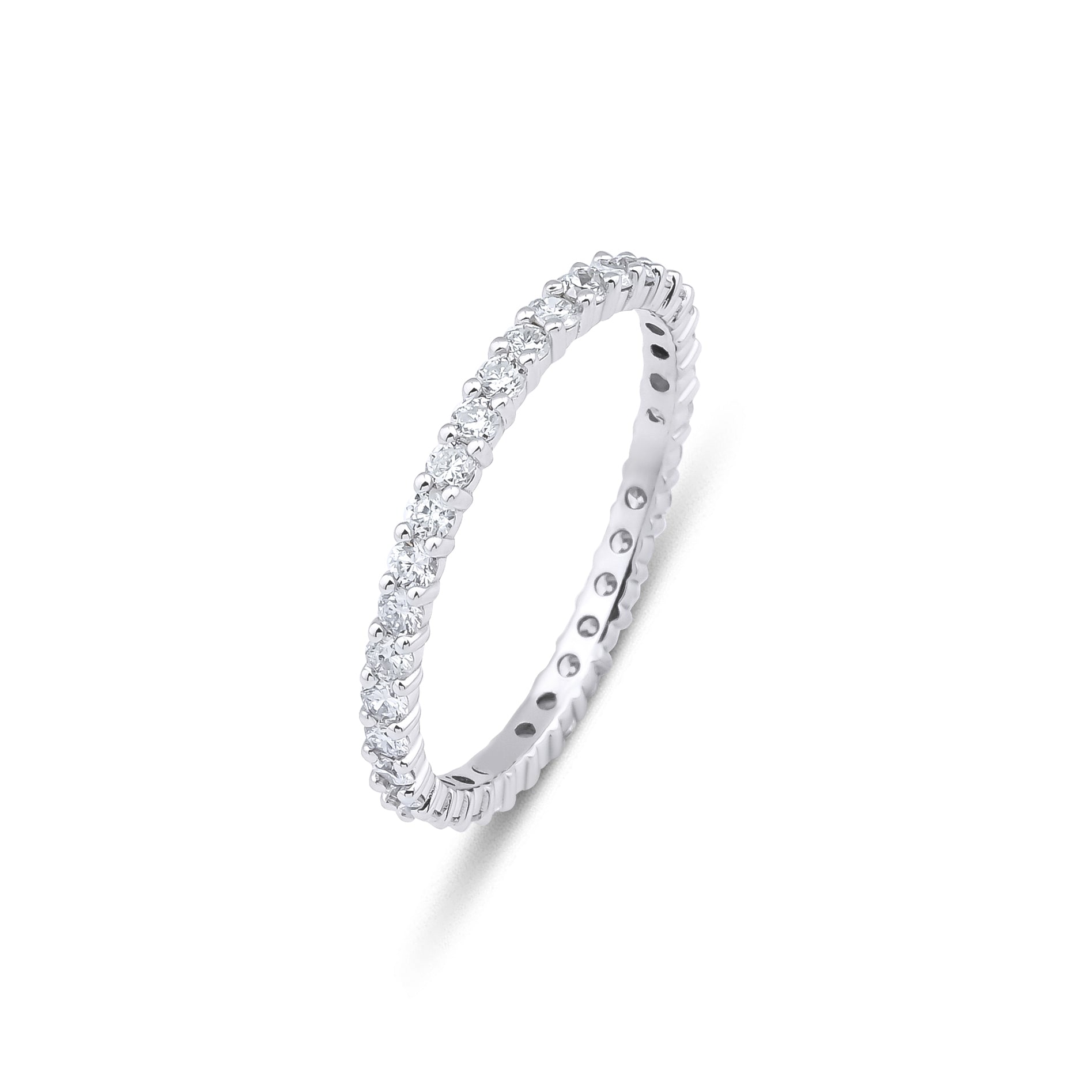14K Gold 1.9mm 0.70 Carat Full Eternity Diamond Wedding Rings