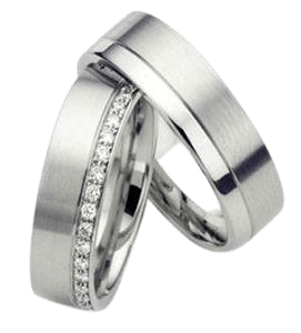 His and Hers Platinum Diamond Wedding Bands