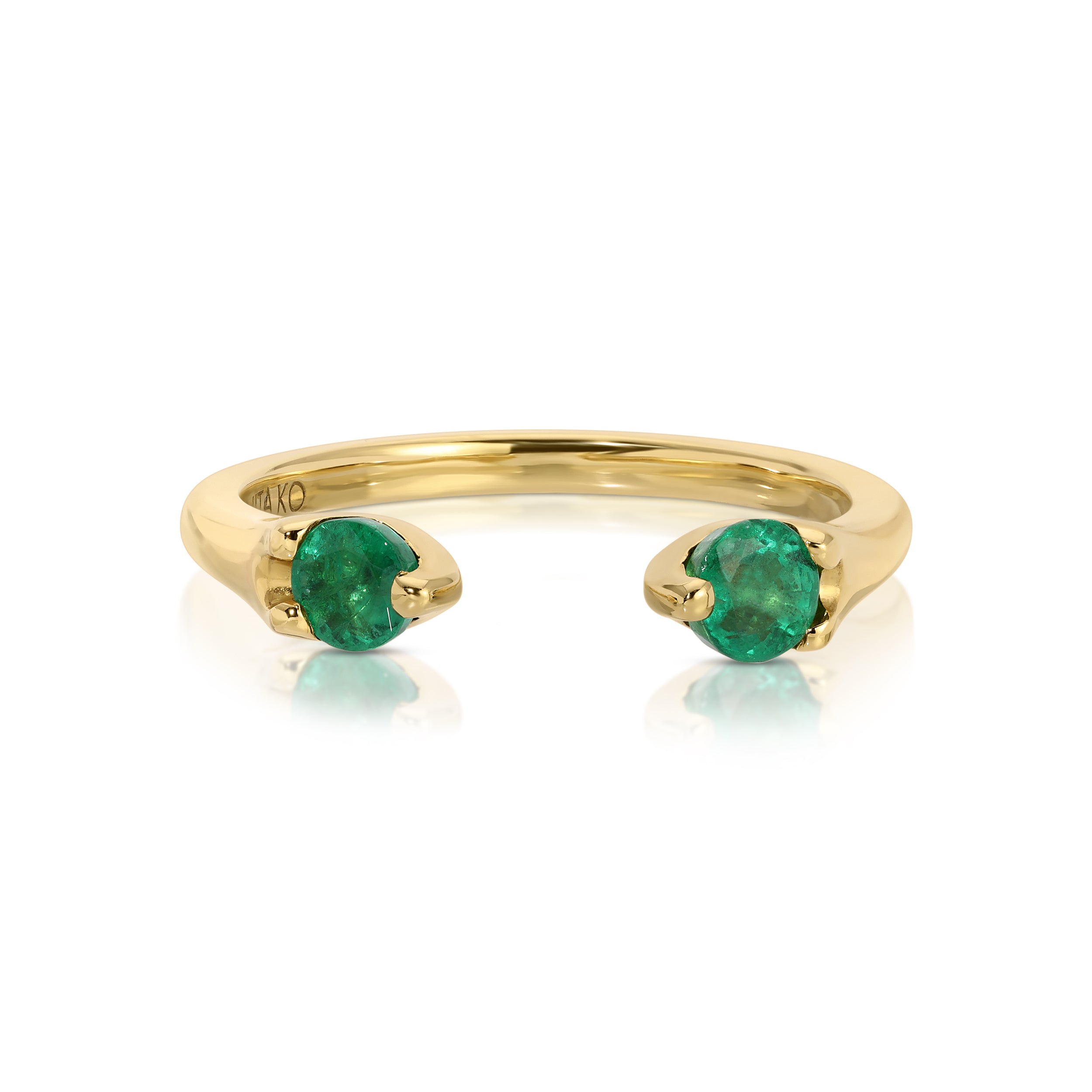 EMERALD ORBIT RING