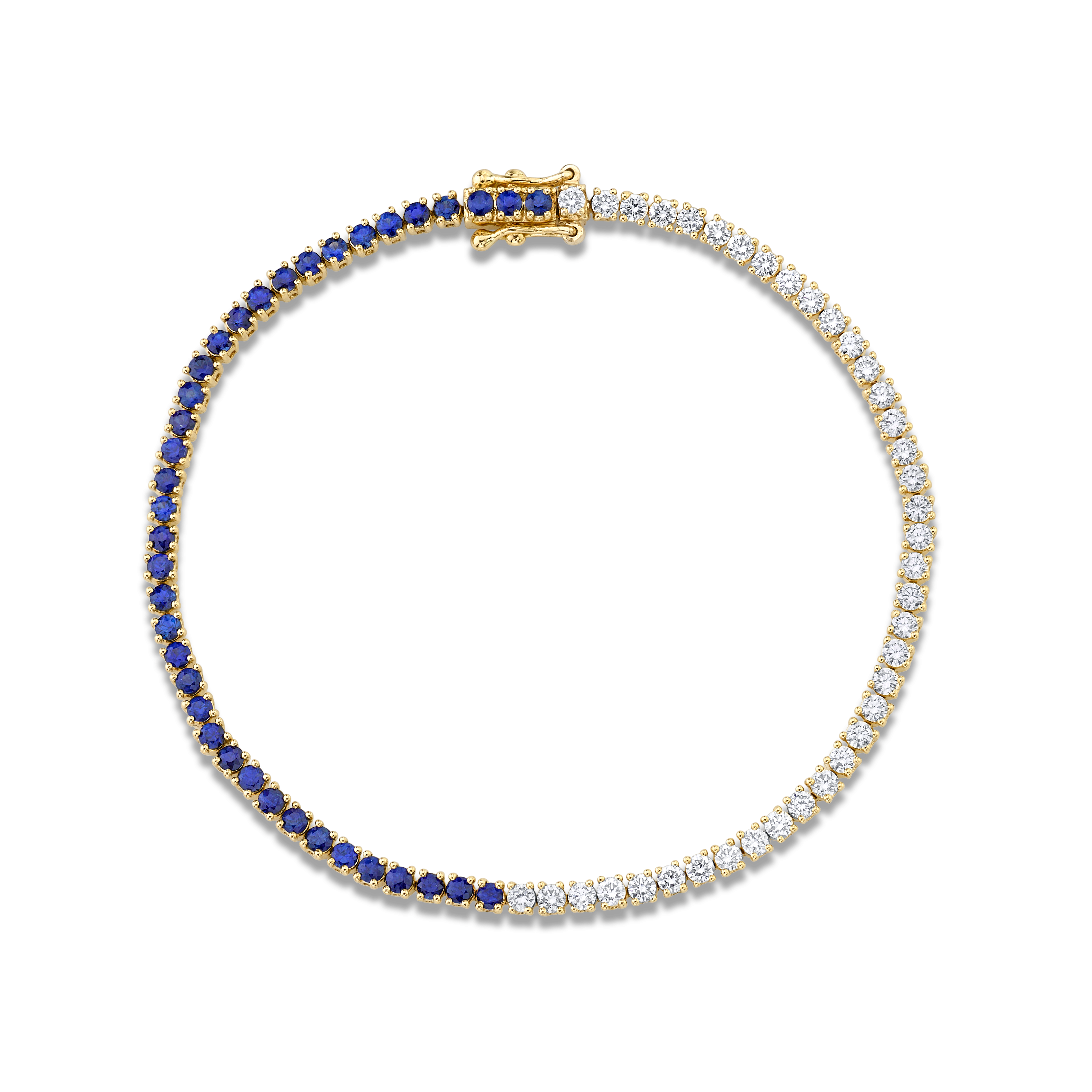 DIAMOND AND BLUE SAPPHIRE HEPBURN BRACELET