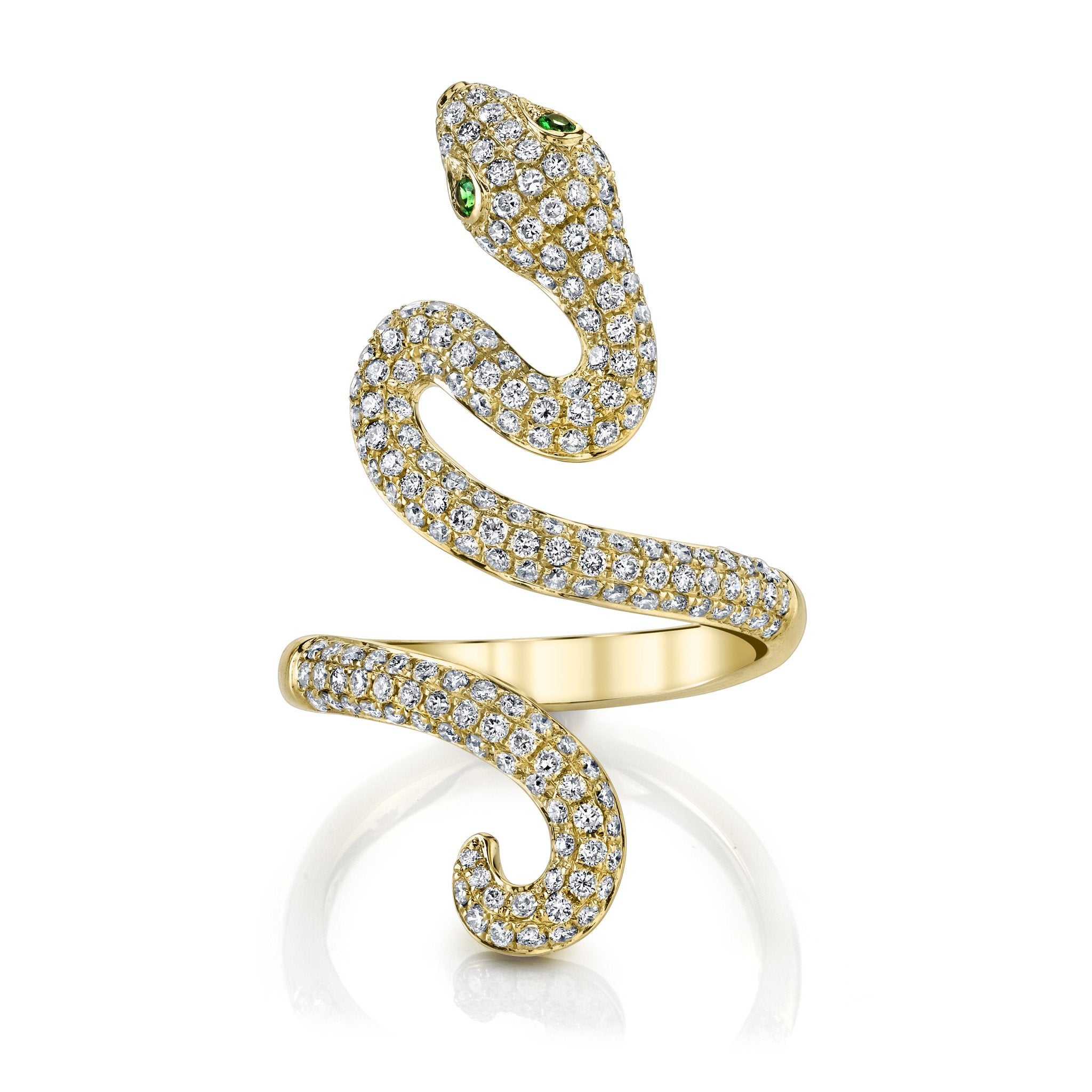 DIAMOND NARROW SNAKE RING