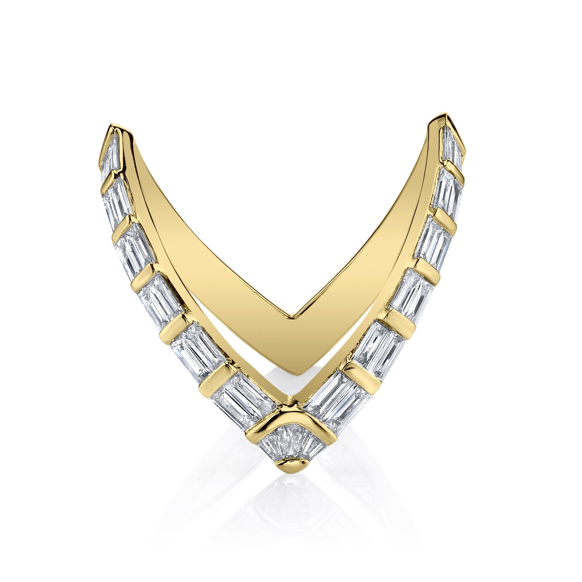 BAGUETTE DIAMOND V RING