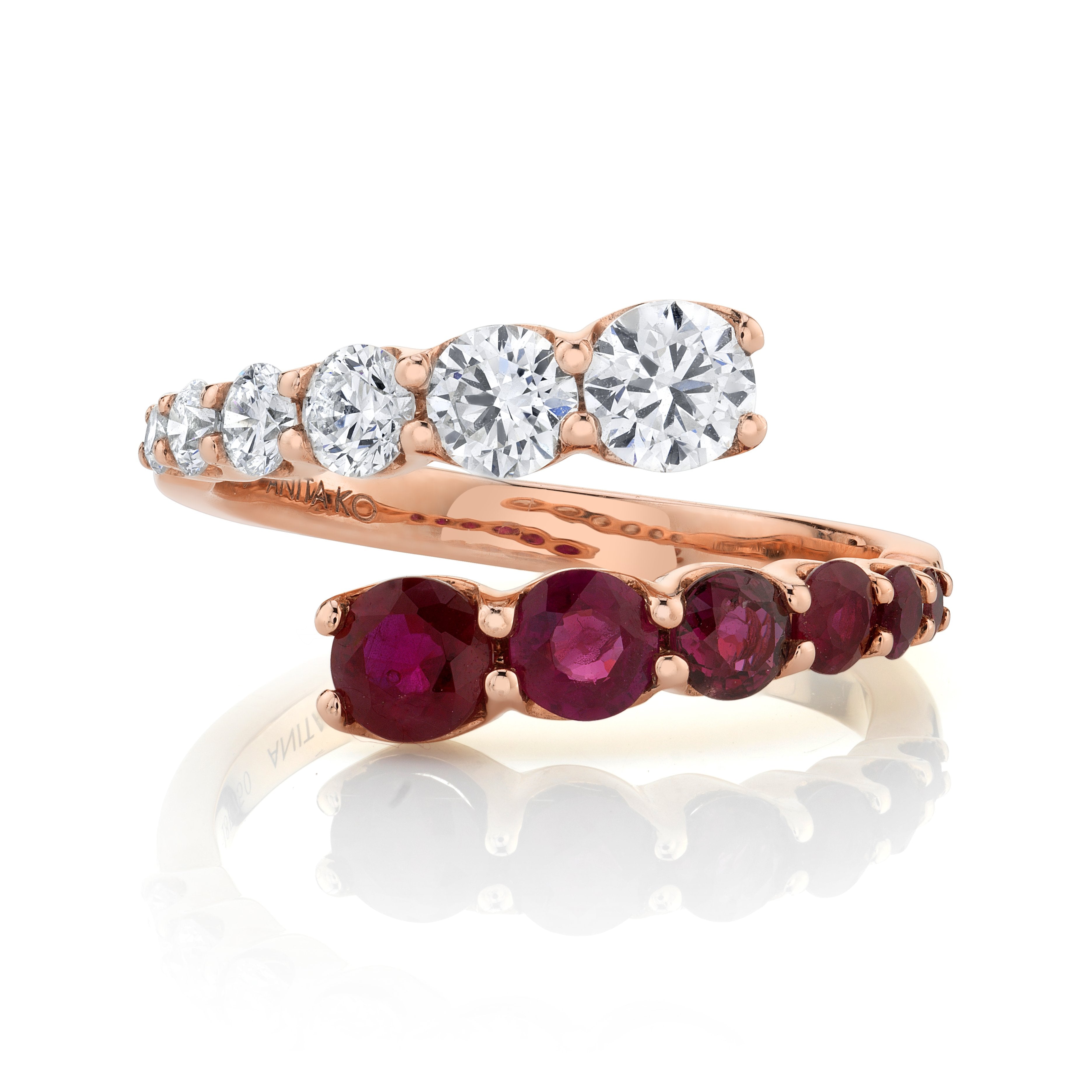 DIAMOND AND RUBY TWIST RING