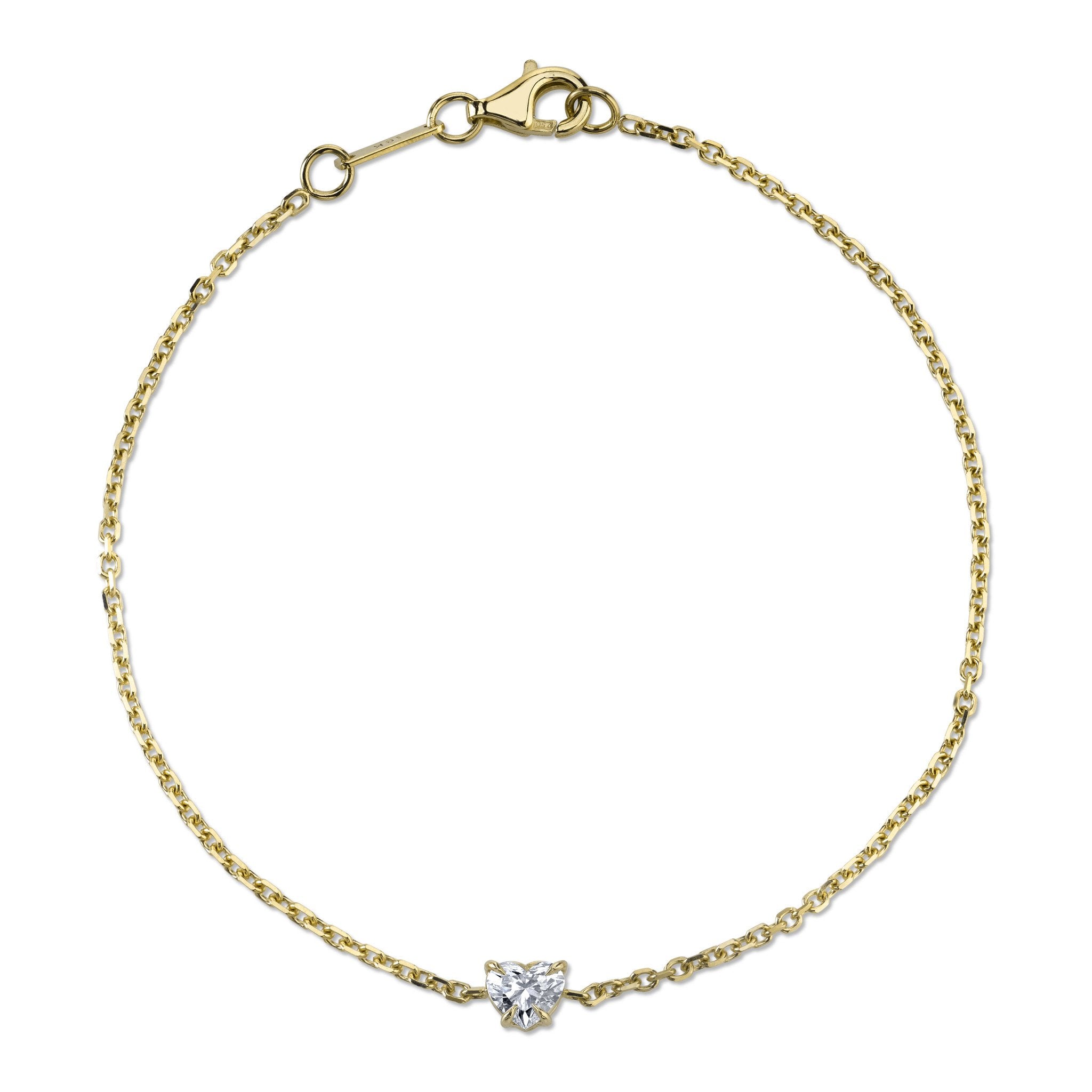 HEART SHAPE DIAMOND CHAIN BRACELET