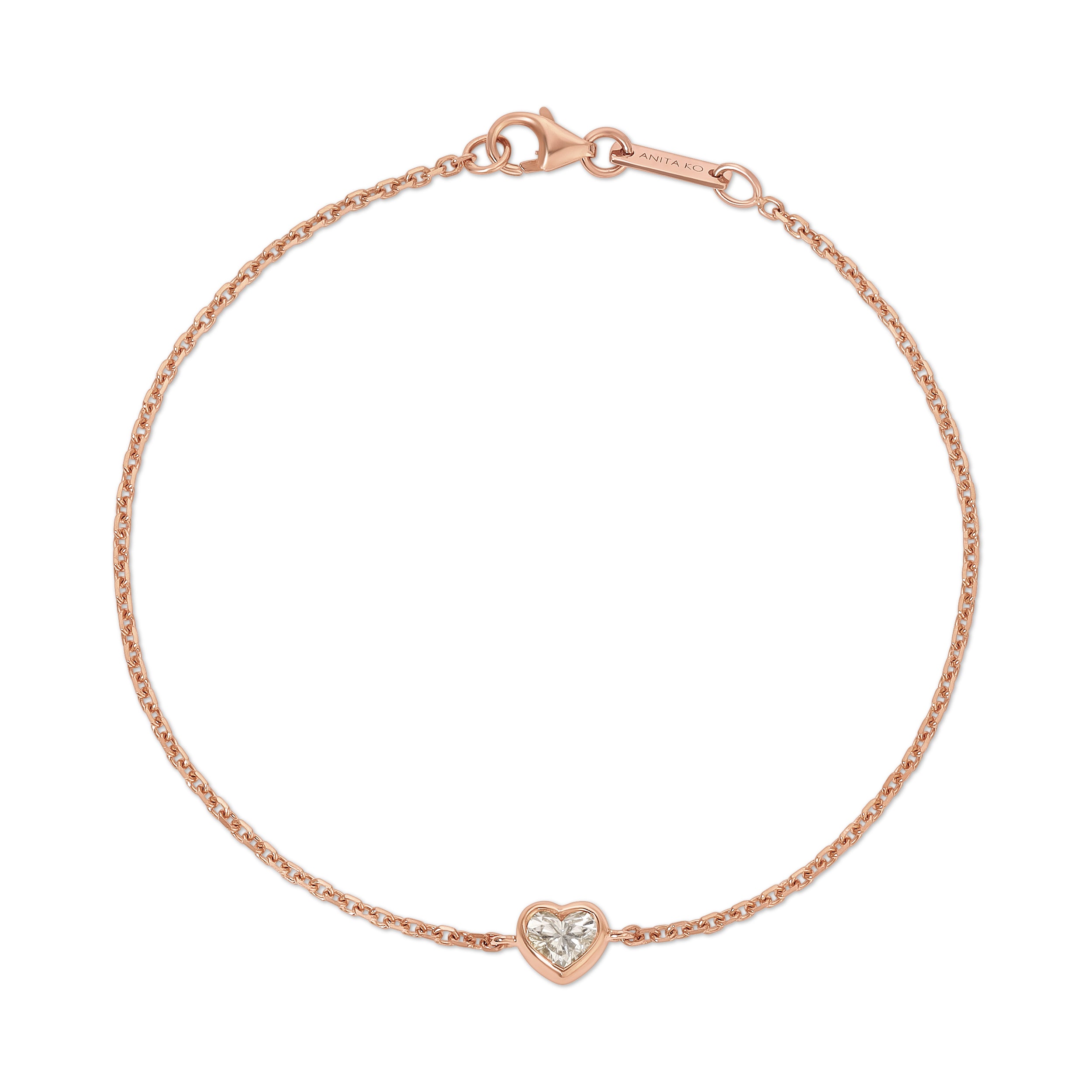 DIAMOND HEART CHAIN BRACELET 3 DIAMOND HEART CHAIN BRACELET