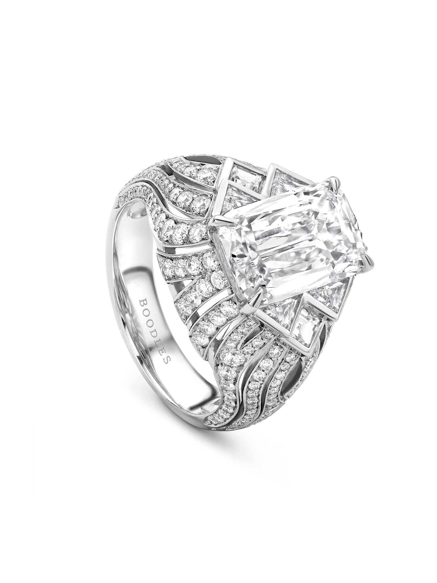 Africa Victoria Falls Platinum Ashoka Diamond Ring