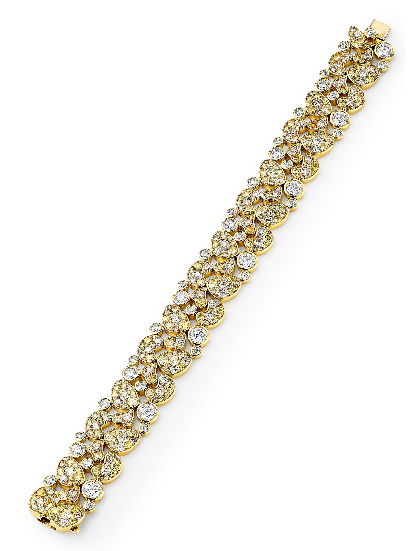 Africa Giraffe Diamond Yellow Gold Bracelet