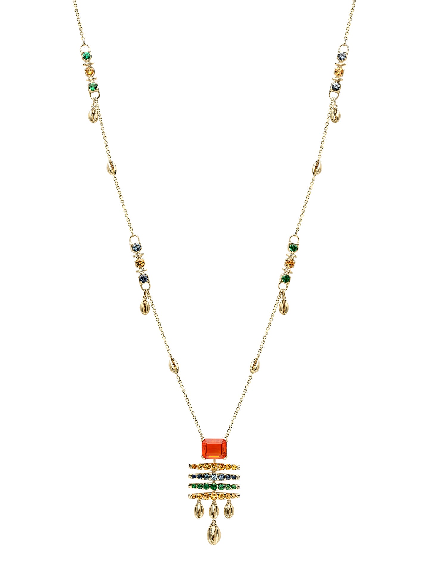 Africa Maasai Mara Long Yellow Gold Necklace