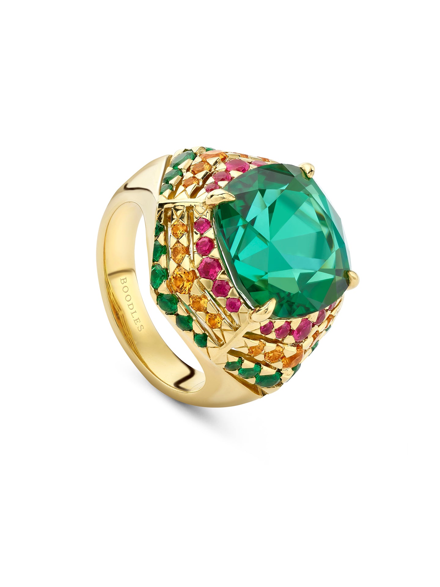 Africa Maasai Mara Green Tourmaline Yellow Gold Ring