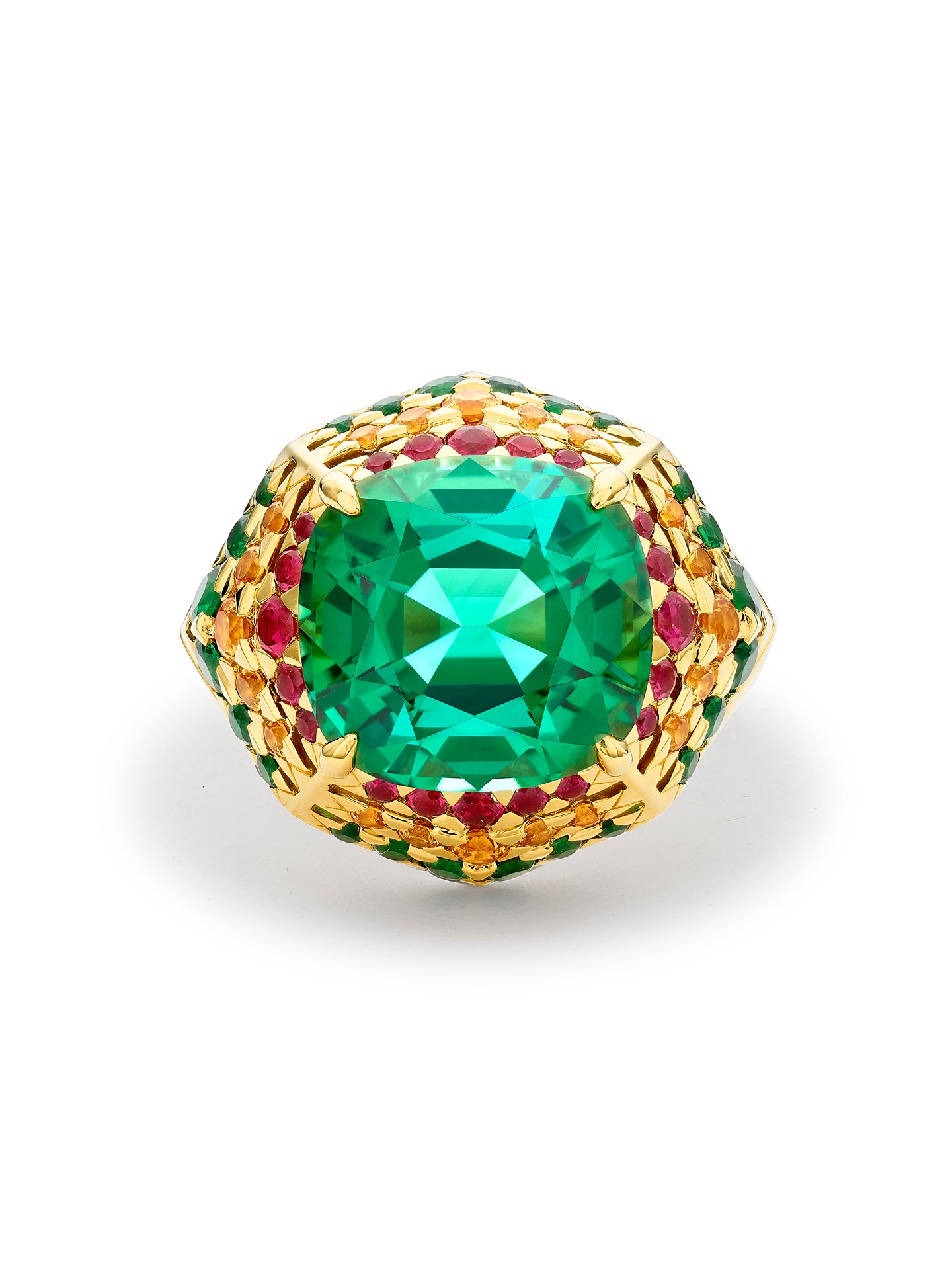 Africa Maasai Mara Green Tourmaline Yellow Gold Ring 4 Africa Maasai Mara Green Tourmaline Yellow Gold Ring