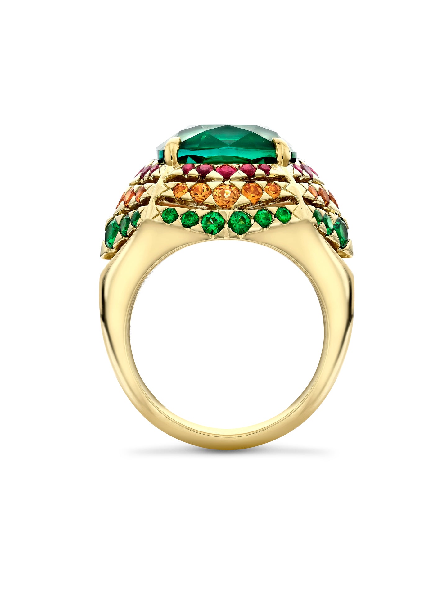 Africa Maasai Mara Green Tourmaline Yellow Gold Ring 5 Africa Maasai Mara Green Tourmaline Yellow Gold Ring