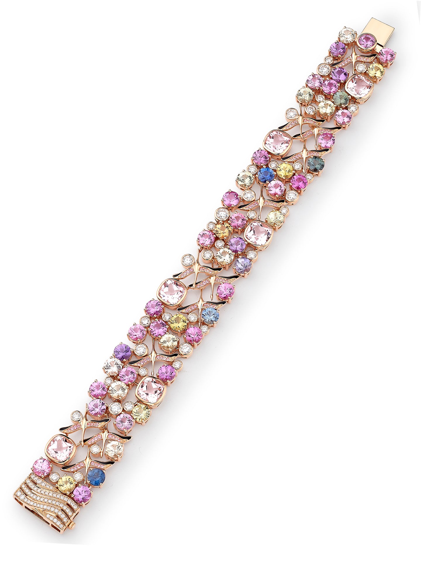 Africa Flamingo Lake Nakuru Morganite Rose Gold Bracelet