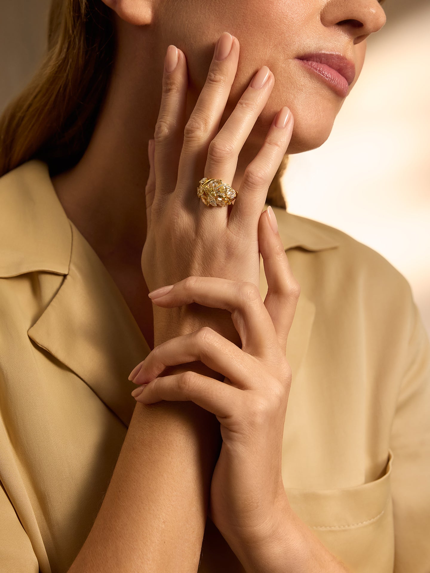 Africa Lion Diamond Yellow Gold Ring 3 Africa Lion Diamond Yellow Gold Ring
