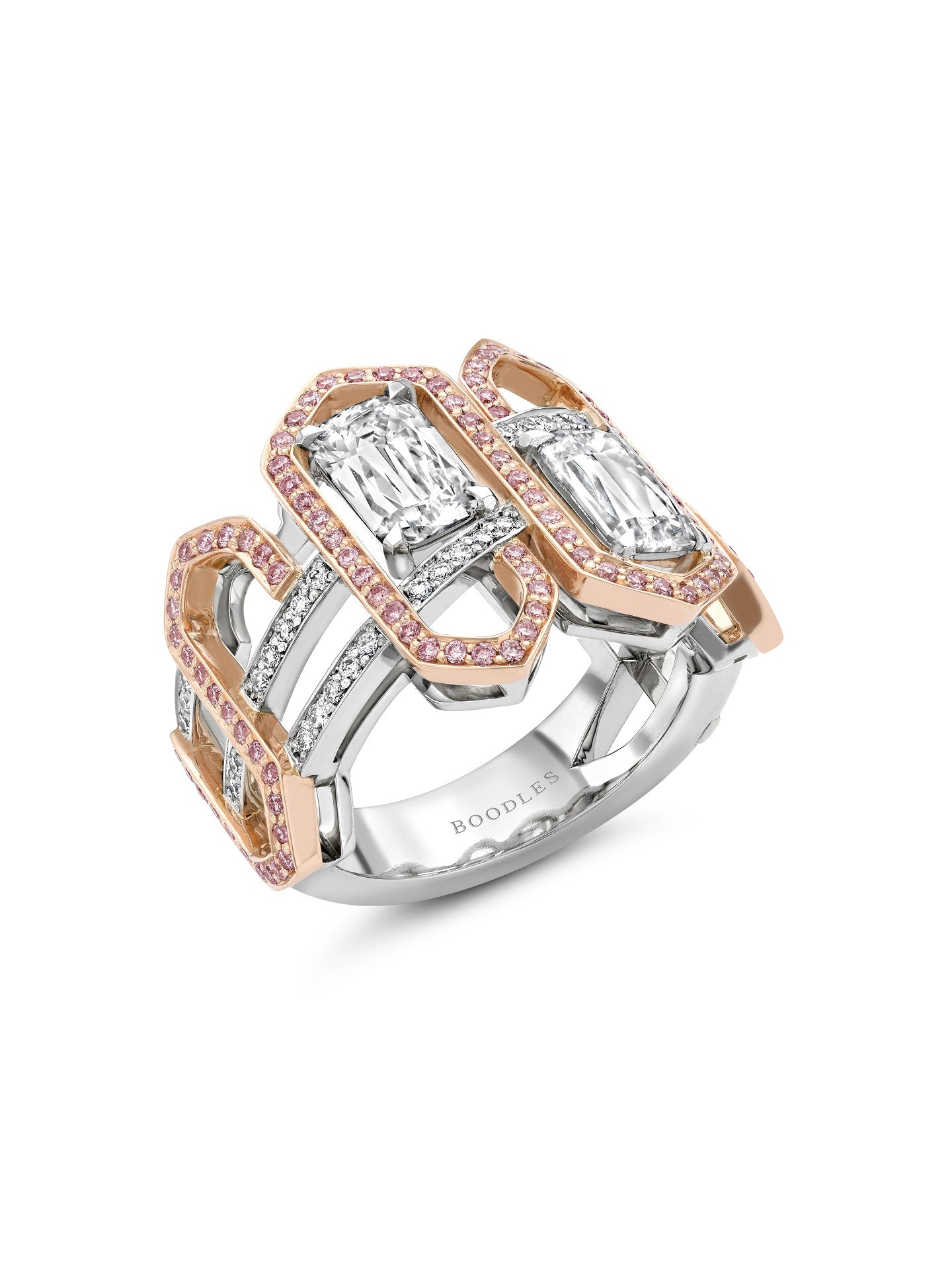A Family Journey Muscat Pink and White Diamond Ring
