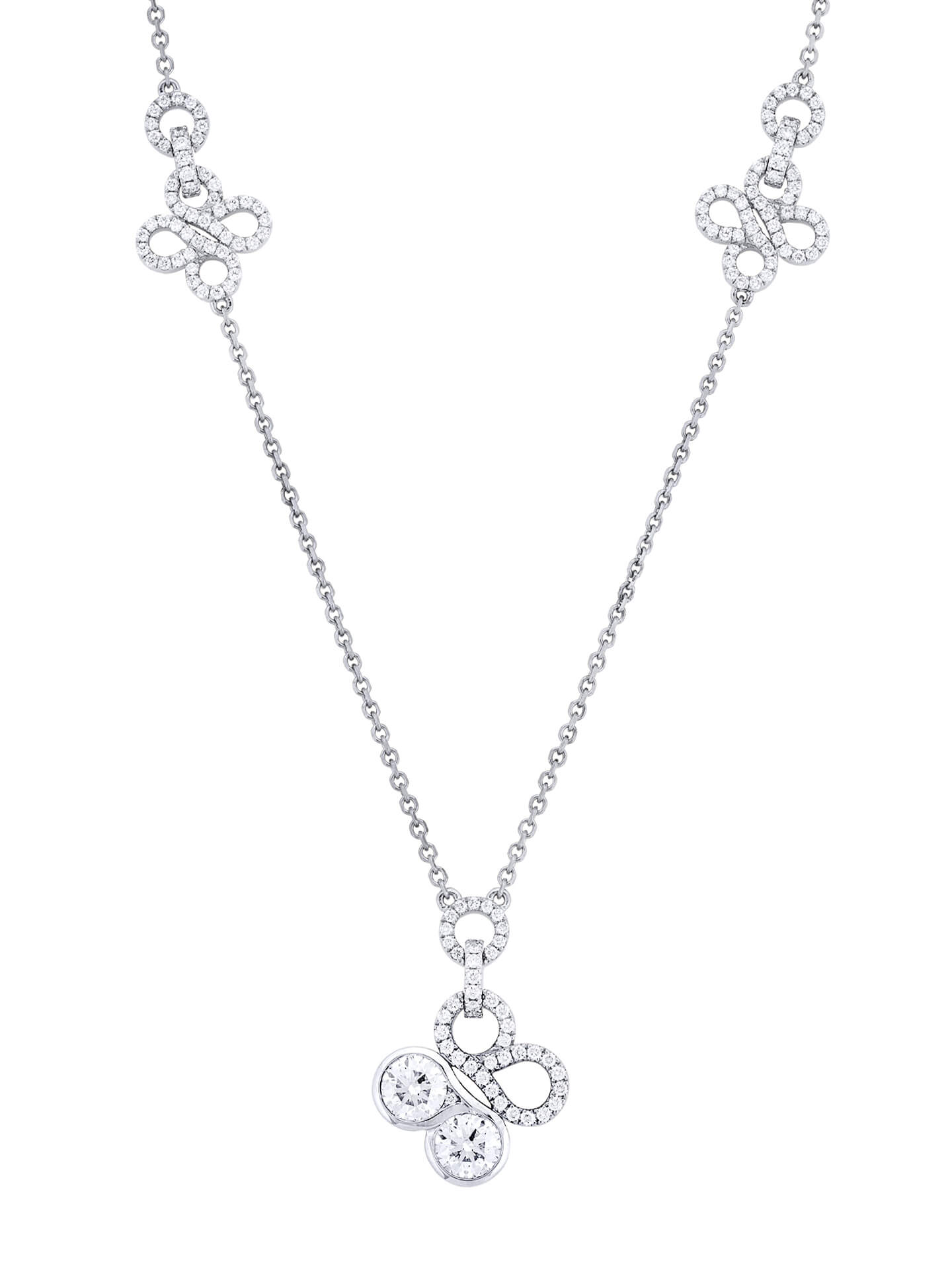 Be Boodles Large White Gold Diamond Pendant