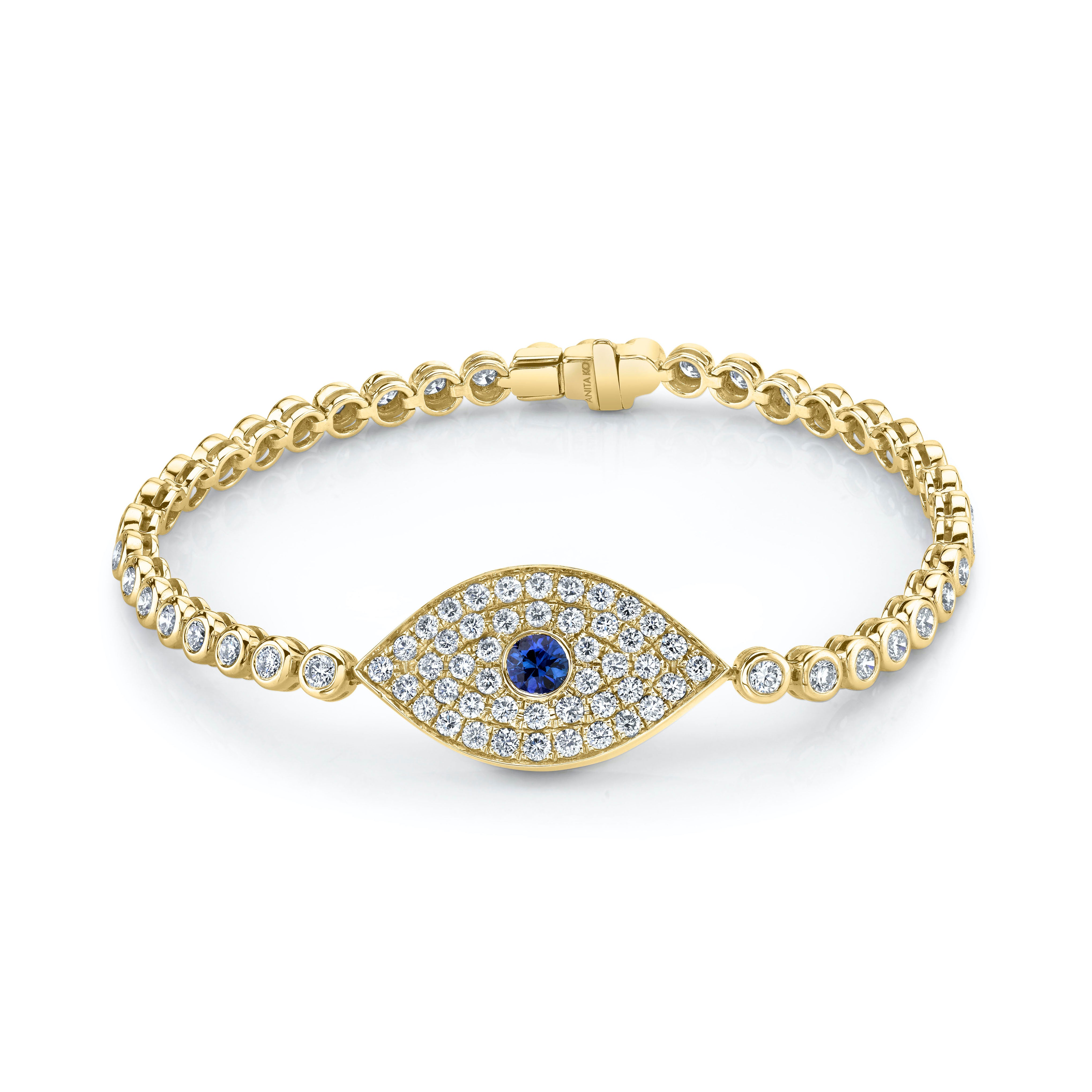 EVIL EYE BRACELET WITH BLUE SAPPHIRE EYE
