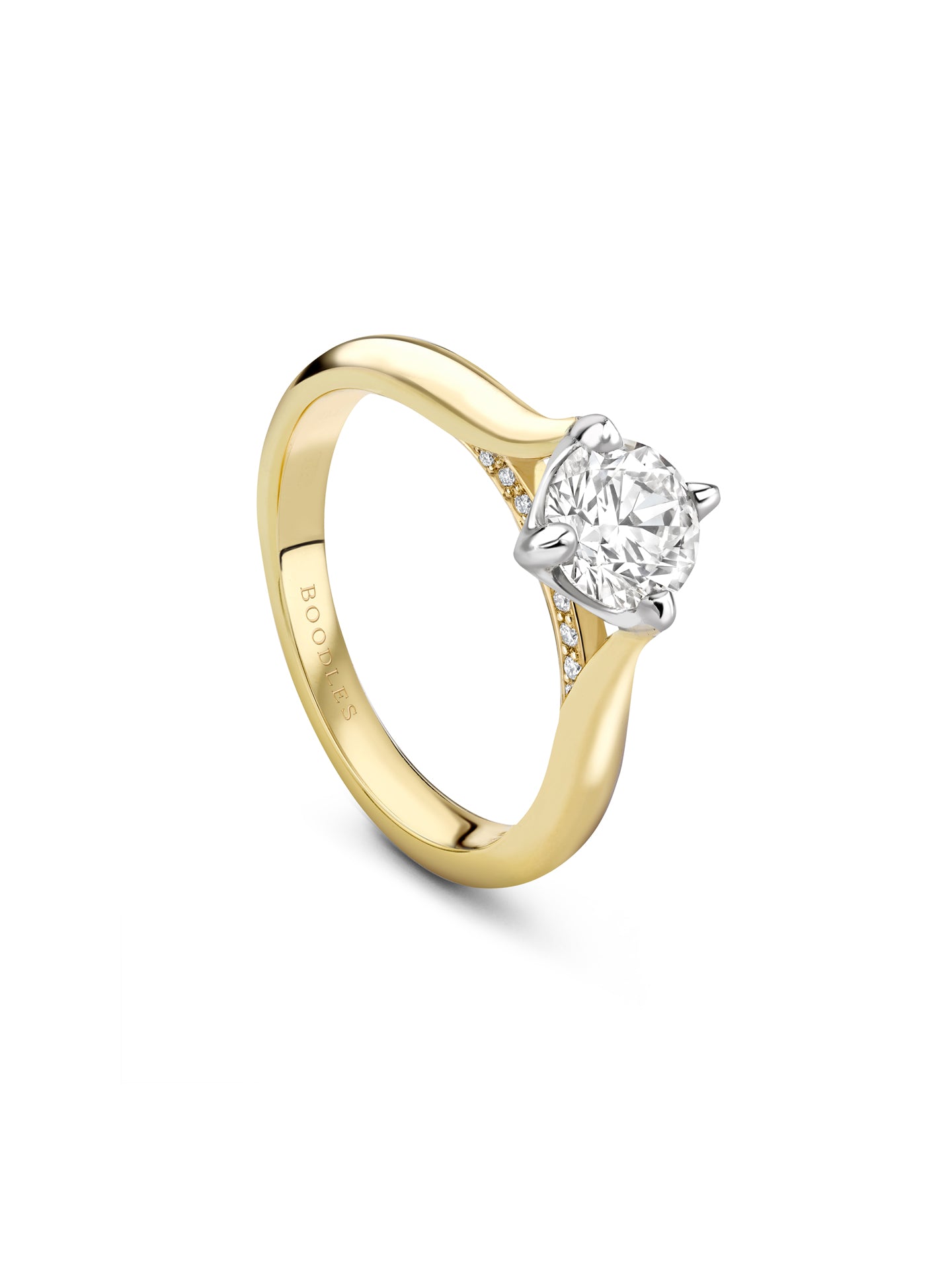 Boodles Brilliance Yellow Gold Diamond Engagement Ring 1 Carat GVS1