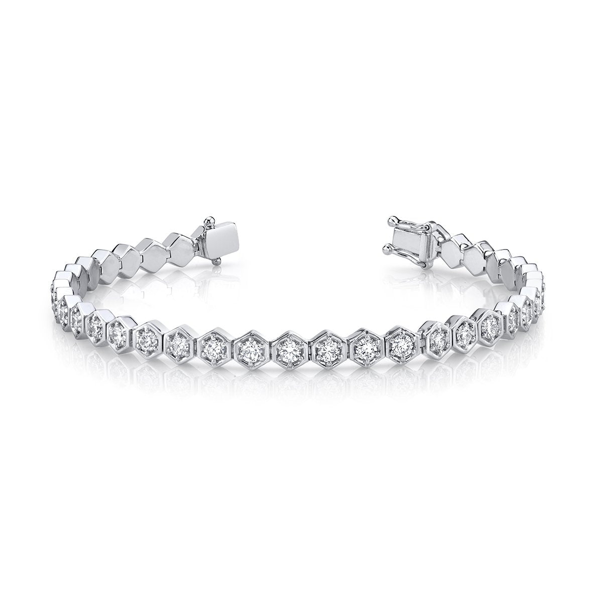 HONEYCOMB DIAMOND TENNIS BRACELET 3 HONEYCOMB DIAMOND TENNIS BRACELET