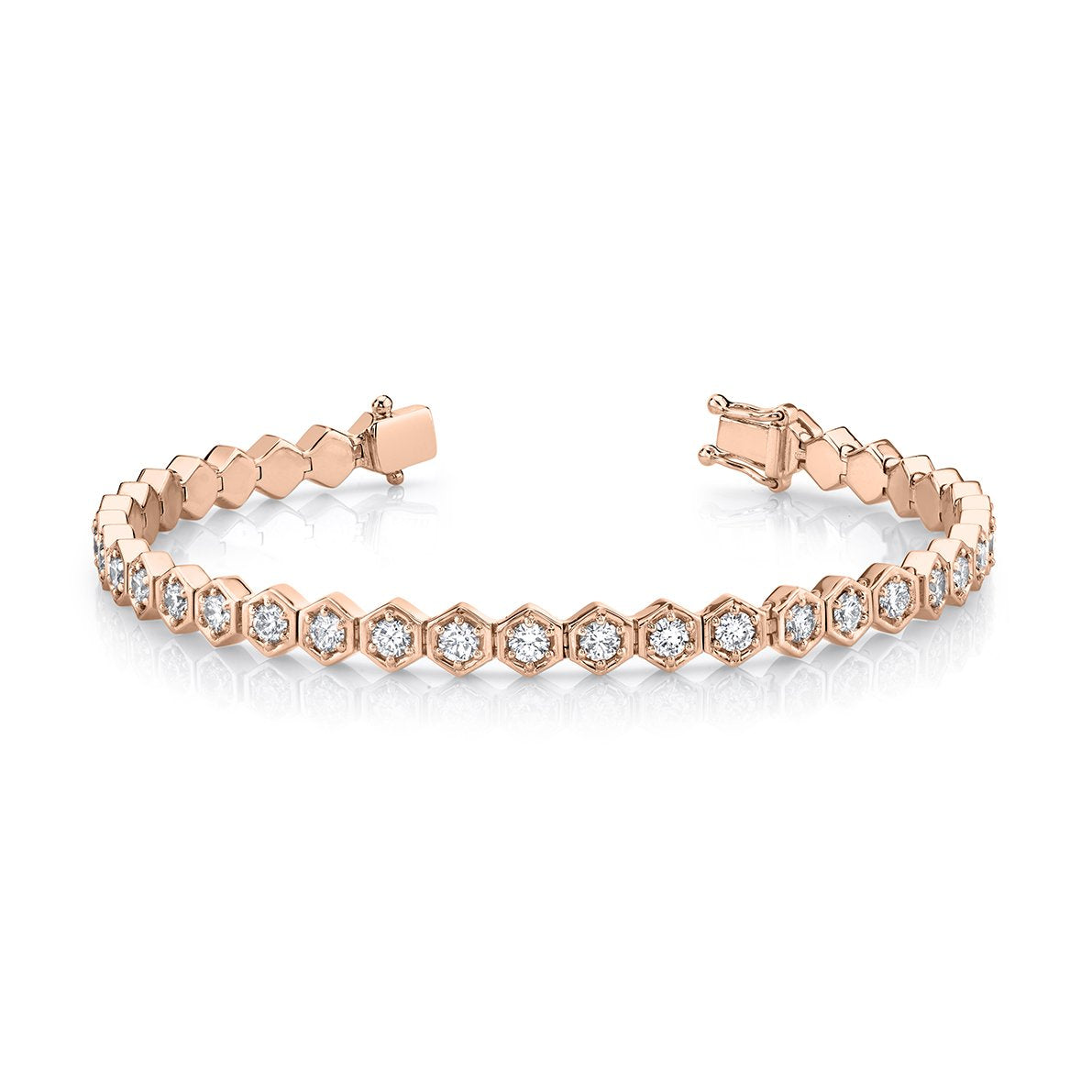 HONEYCOMB DIAMOND TENNIS BRACELET 4 HONEYCOMB DIAMOND TENNIS BRACELET
