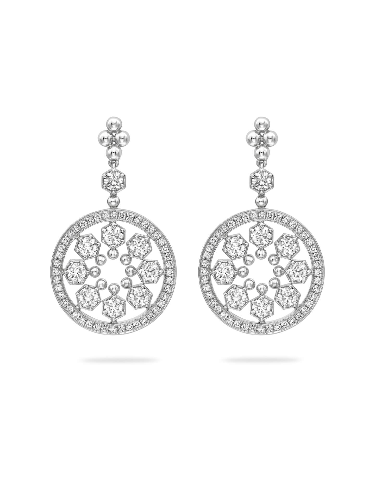 Circus White Gold Diamond Earrings