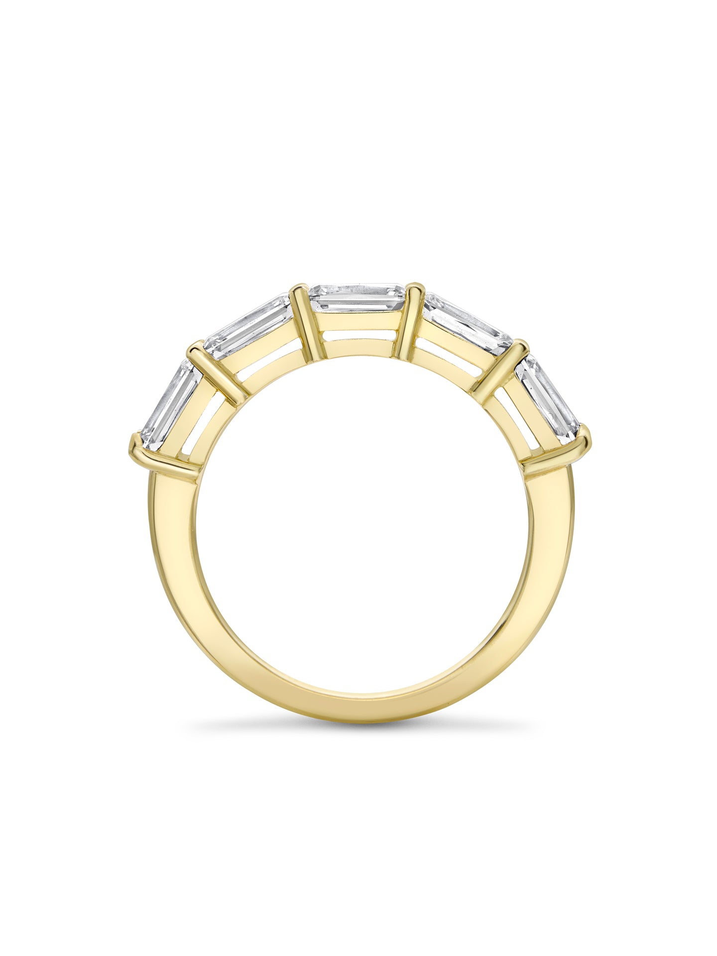 Classic Ashoka Diamond Yellow Gold Semi Eternity Ring 4 Classic Ashoka Diamond Yellow Gold Semi Eternity Ring