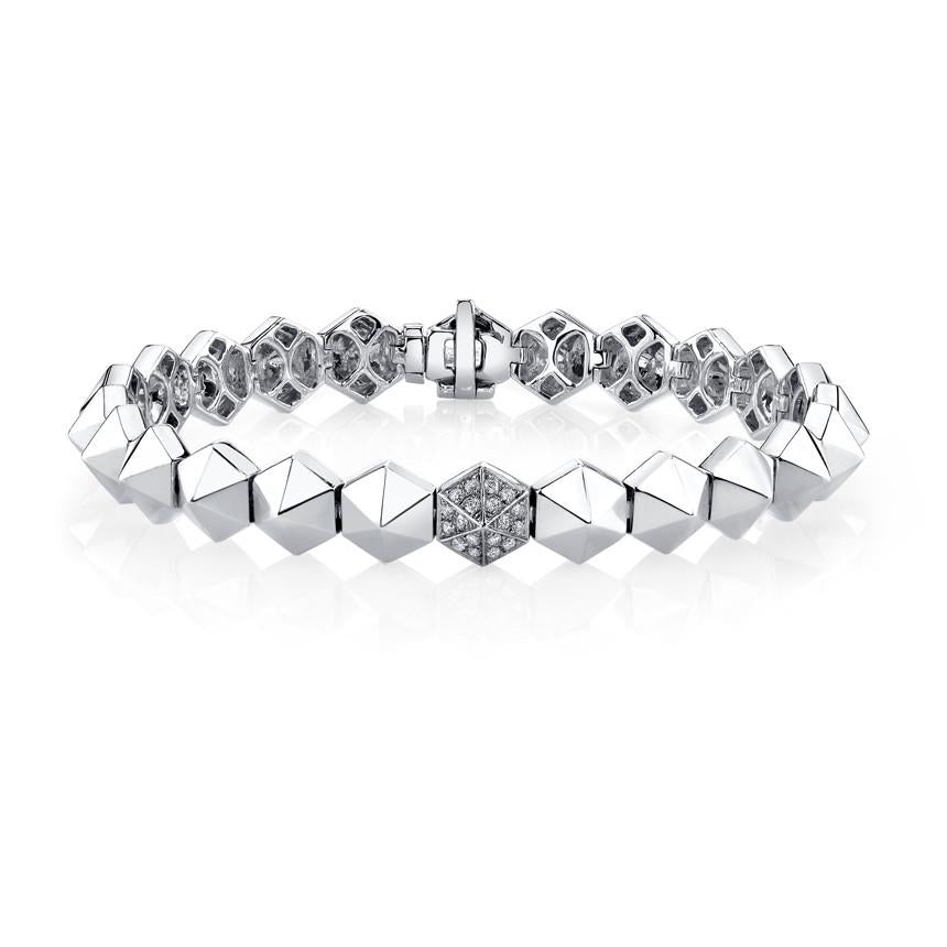 SIX-SIDED SPIKE BRACELET WITH ONE DIAMOND SPIKE 3 SIX-SIDED SPIKE BRACELET WITH ONE DIAMOND SPIKE