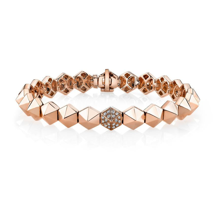 SIX-SIDED SPIKE BRACELET WITH ONE DIAMOND SPIKE 4 SIX-SIDED SPIKE BRACELET WITH ONE DIAMOND SPIKE