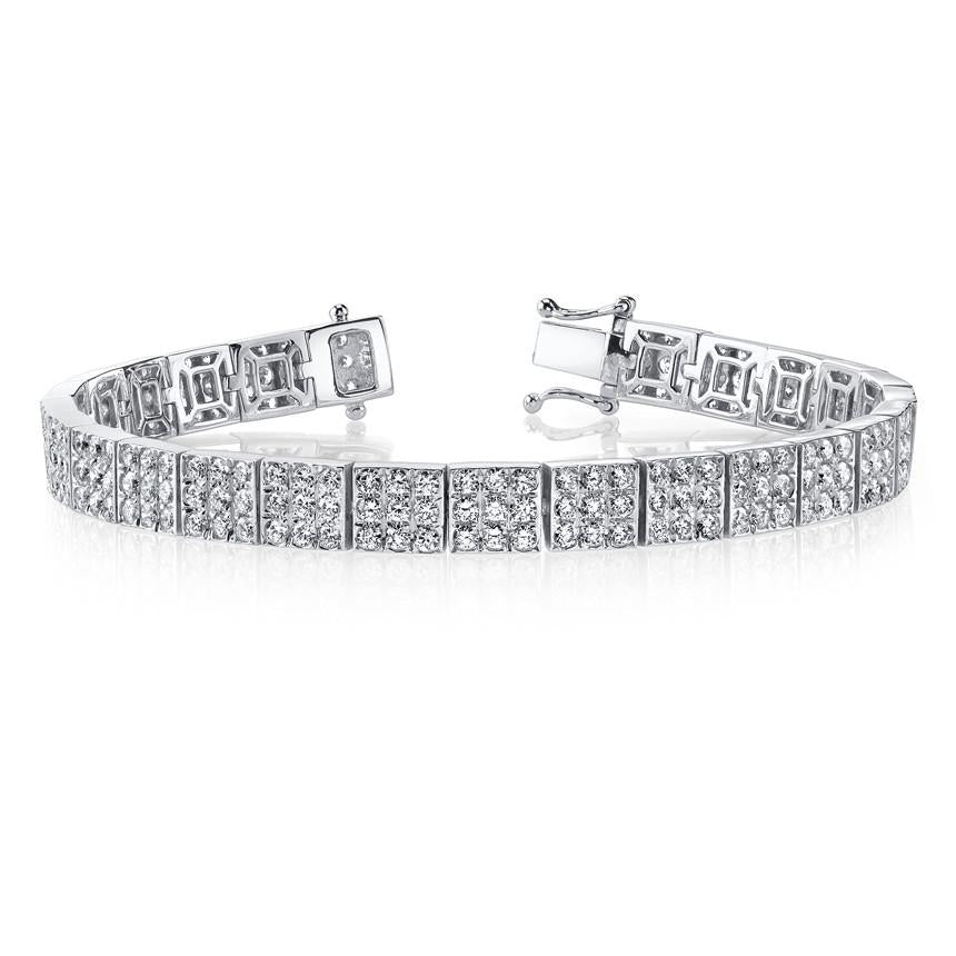 ALL DIAMOND SQUARE LINK BRACELET
