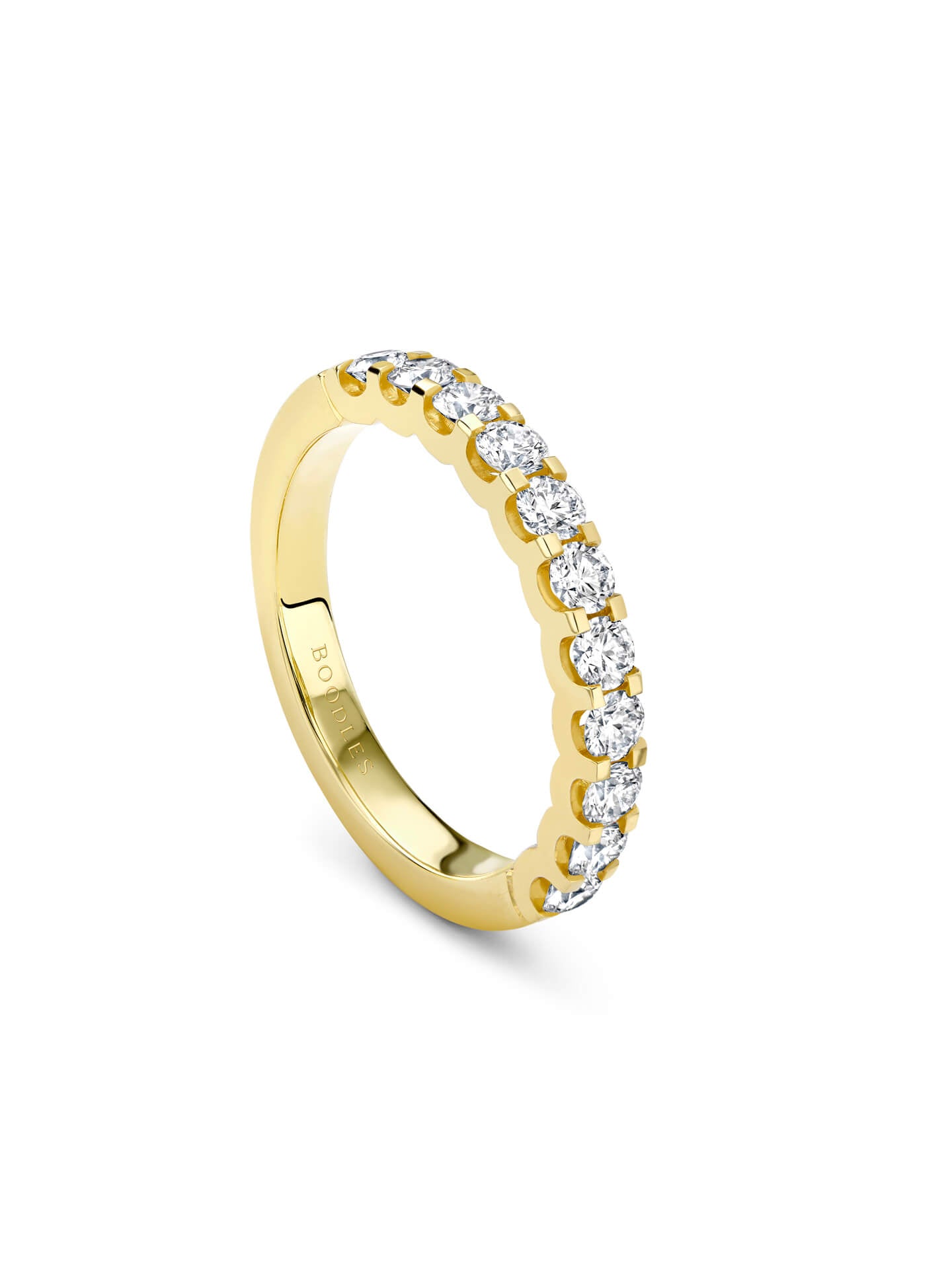 Classic Evermore Half Hoop Yellow Gold Eternity Ring 0.33 Carat